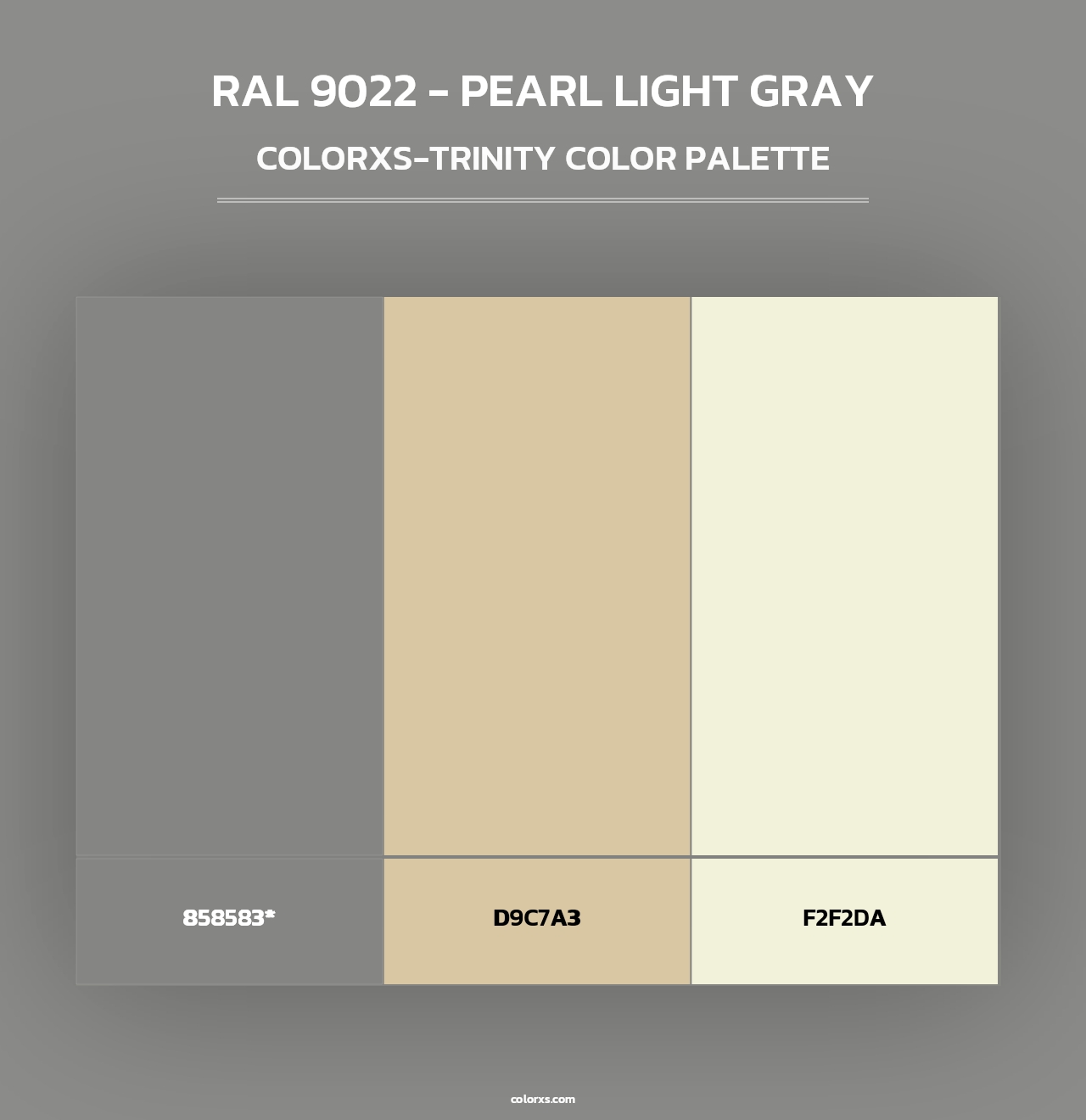 RAL 9022 - Pearl Light Gray - Colorxs Trinity Palette