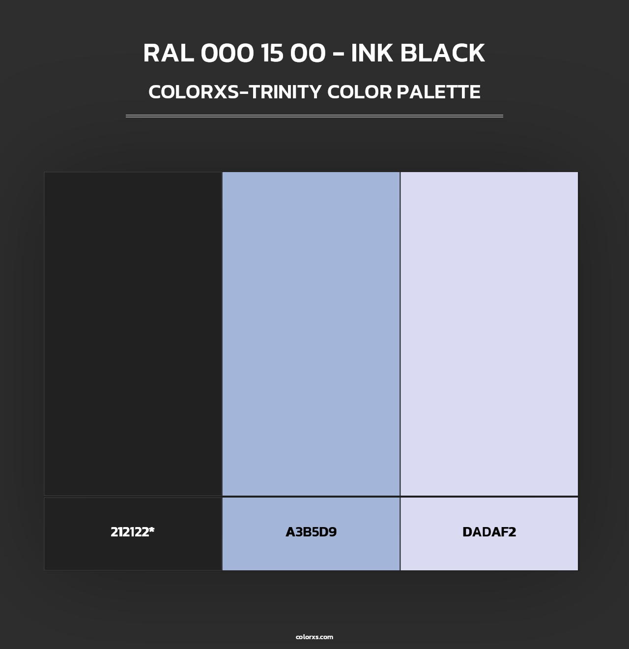 RAL 000 15 00 - Ink Black - Colorxs Trinity Palette