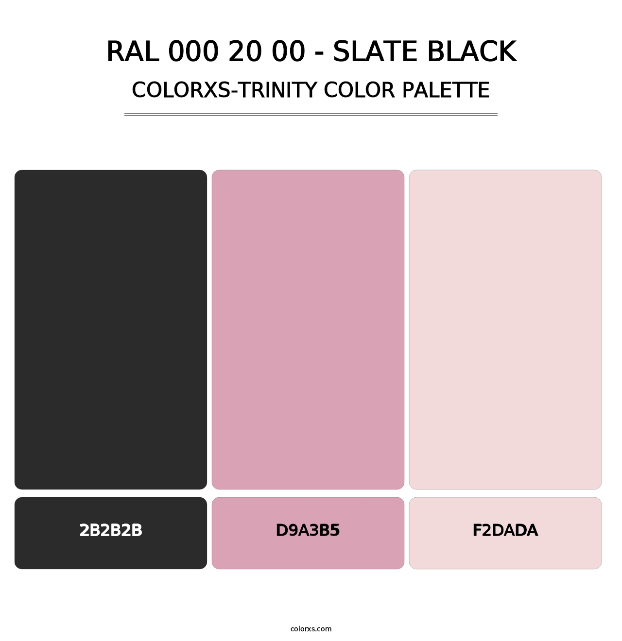 RAL 000 20 00 - Slate Black - Colorxs Trinity Palette