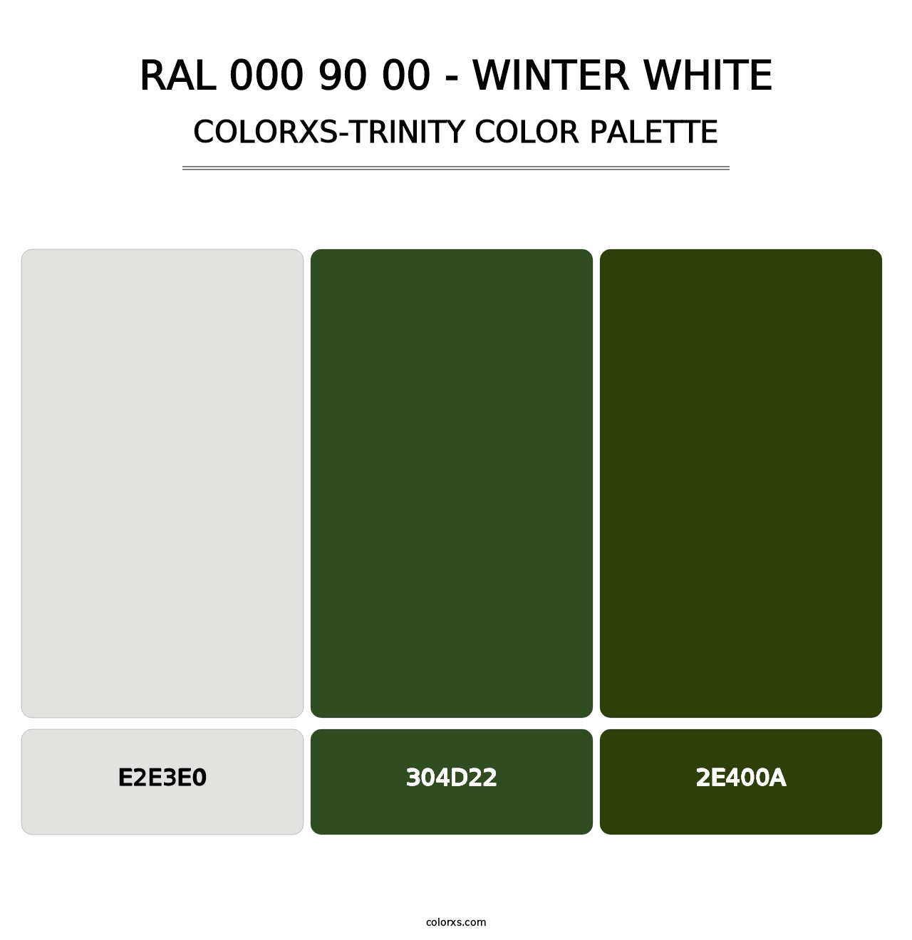 RAL 000 90 00 - Winter White - Colorxs Trinity Palette