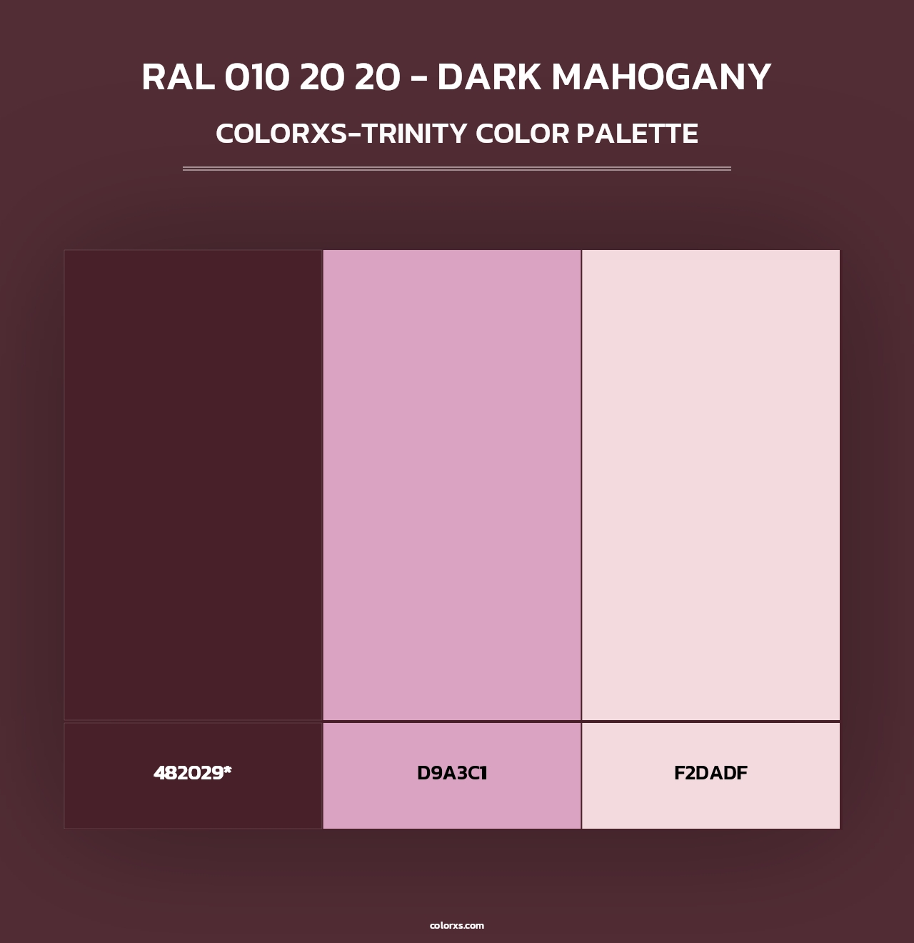 RAL 010 20 20 - Dark Mahogany - Colorxs Trinity Palette