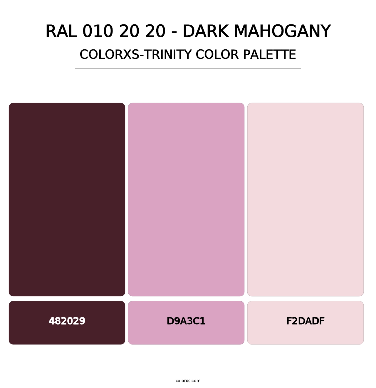 RAL 010 20 20 - Dark Mahogany - Colorxs Trinity Palette
