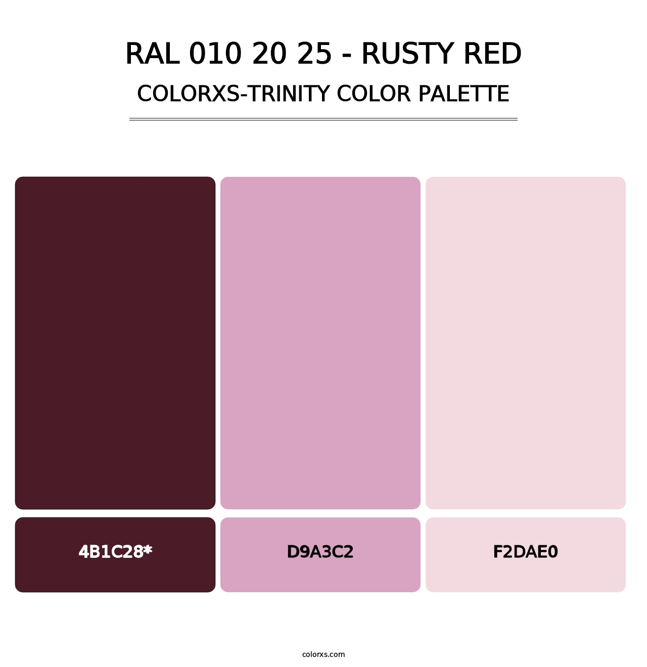 RAL 010 20 25 - Rusty Red - Colorxs Trinity Palette