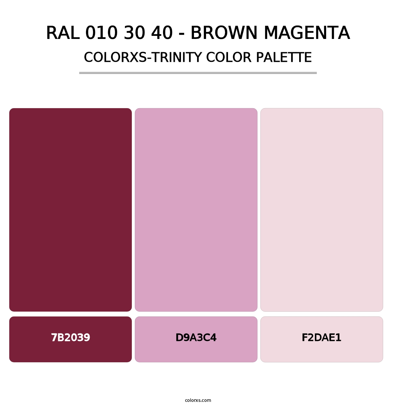 RAL 010 30 40 - Brown Magenta - Colorxs Trinity Palette