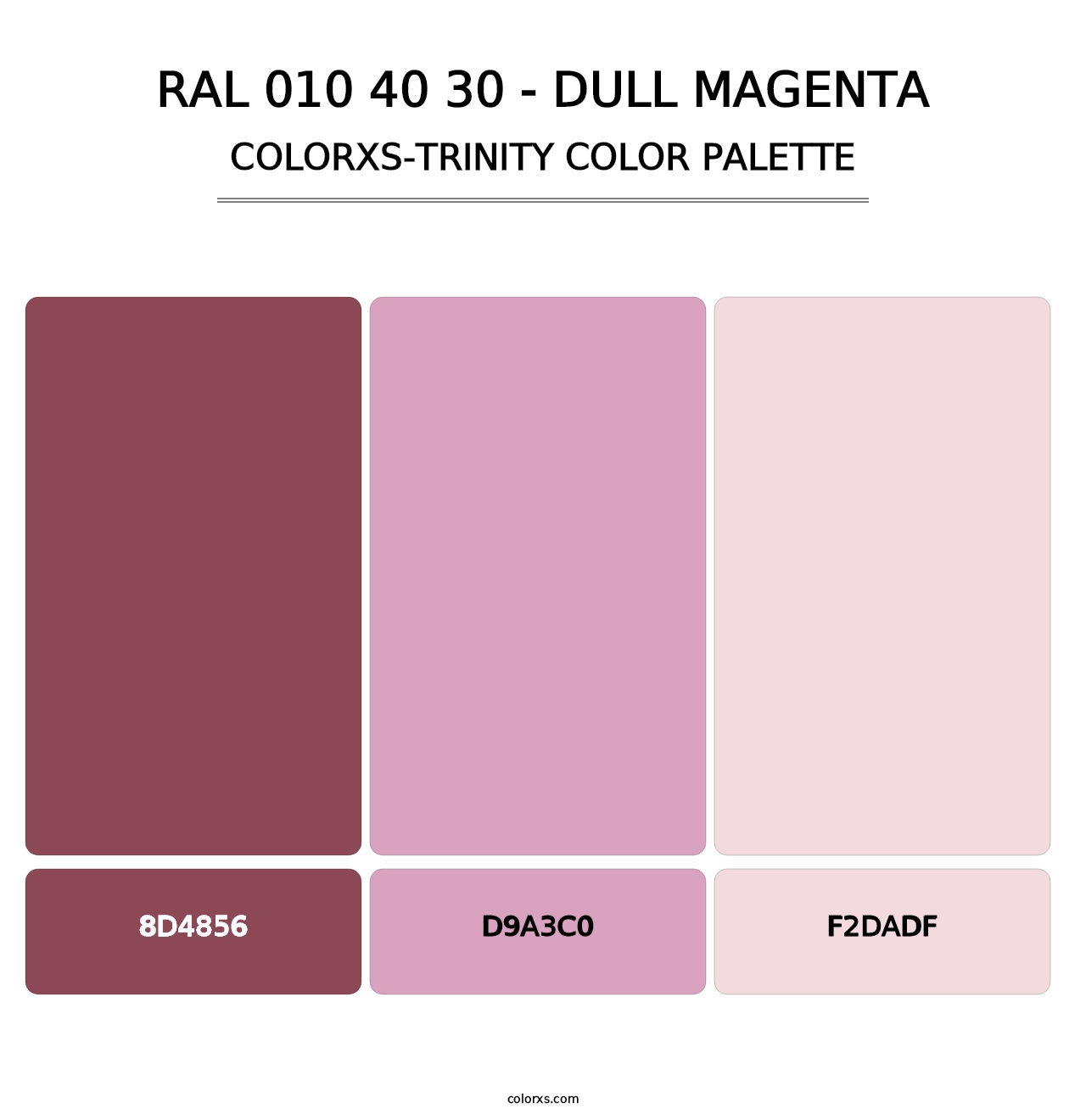RAL 010 40 30 - Dull Magenta - Colorxs Trinity Palette