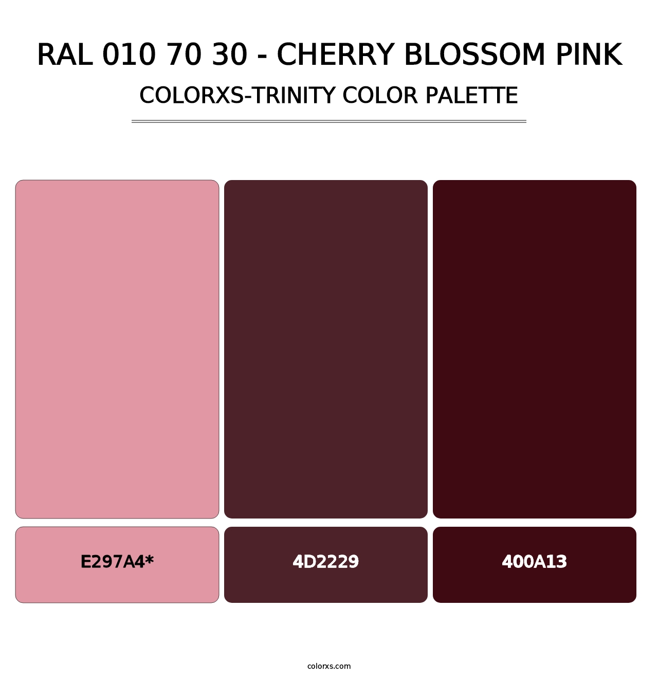RAL 010 70 30 - Cherry Blossom Pink - Colorxs Trinity Palette