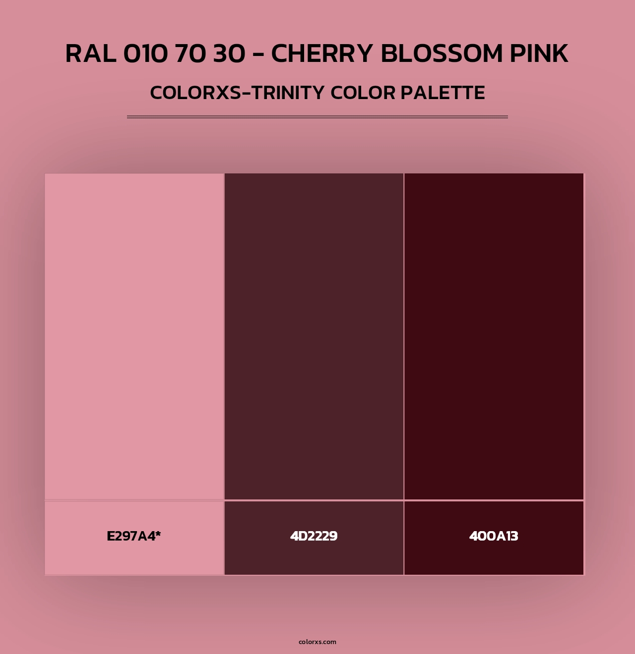 RAL 010 70 30 - Cherry Blossom Pink - Colorxs Trinity Palette