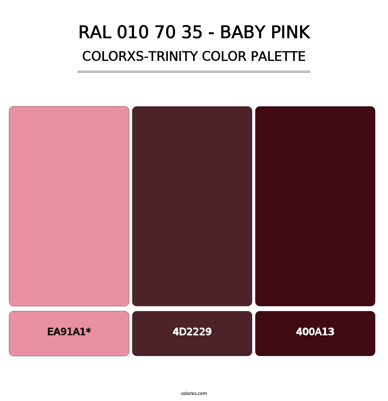 RAL 010 70 35 - Baby Pink - Colorxs Trinity Palette