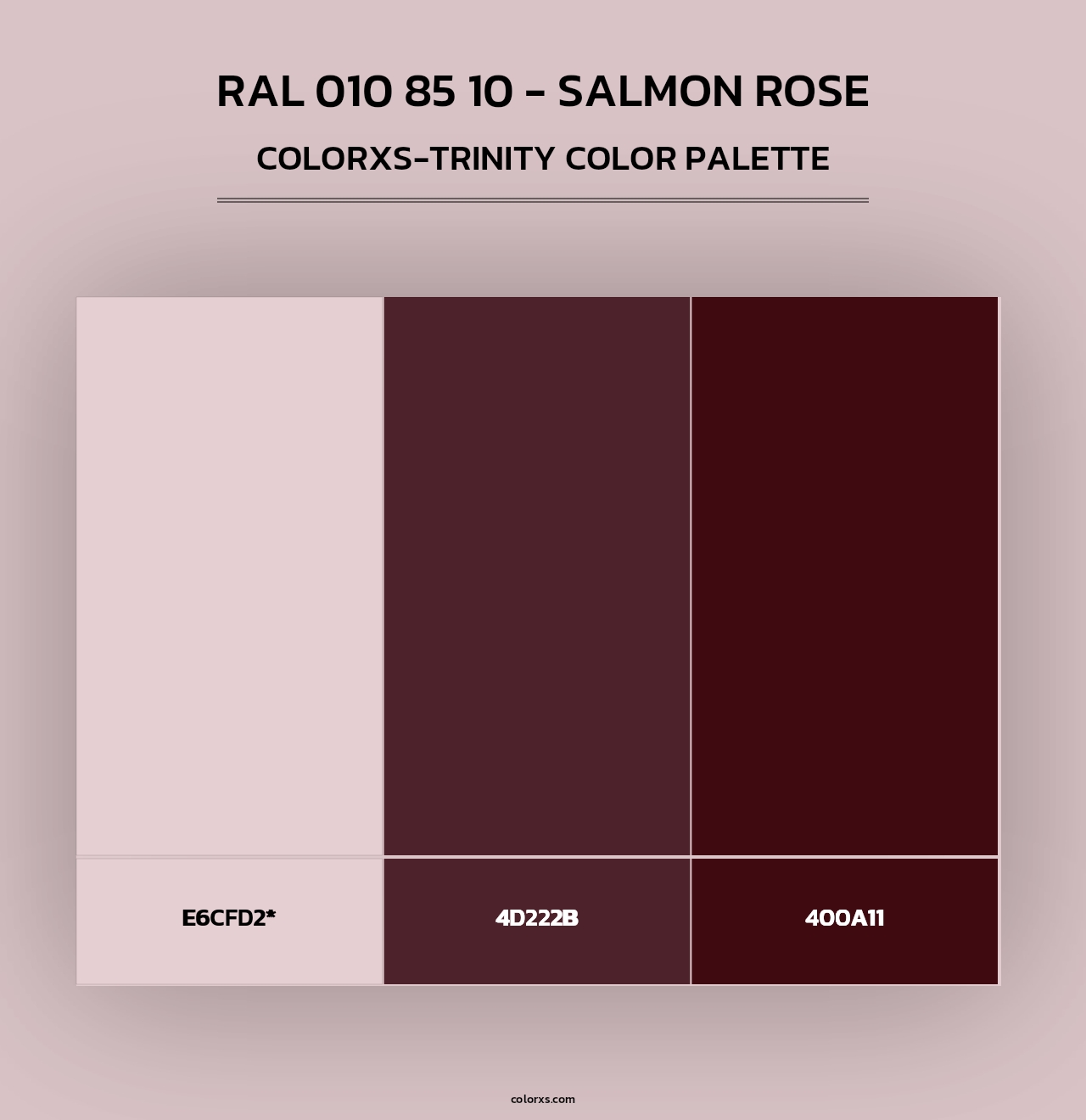 RAL 010 85 10 - Salmon Rose - Colorxs Trinity Palette