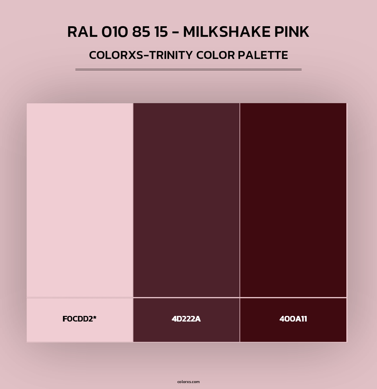 RAL 010 85 15 - Milkshake Pink - Colorxs Trinity Palette