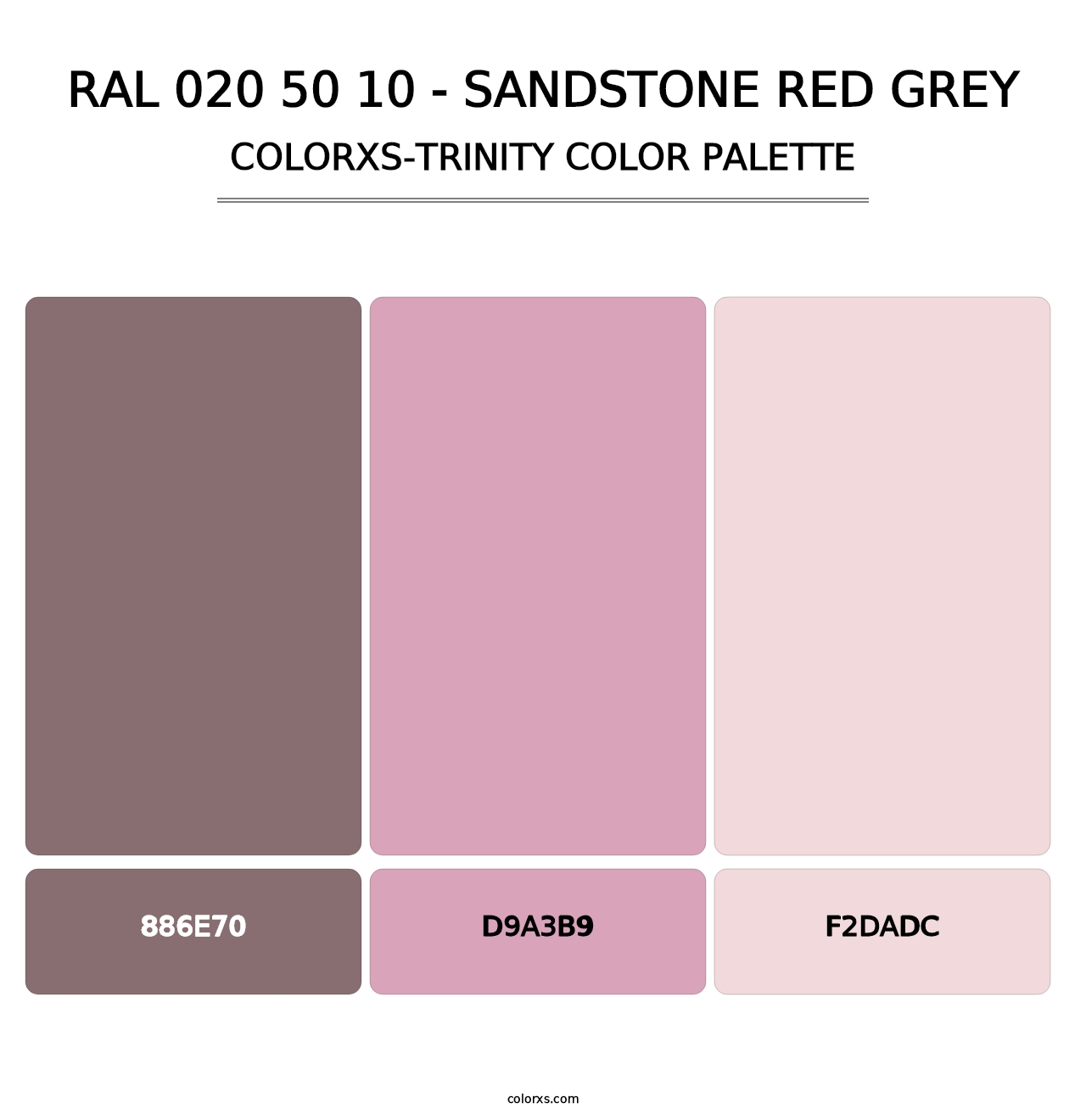 RAL 020 50 10 - Sandstone Red Grey - Colorxs Trinity Palette