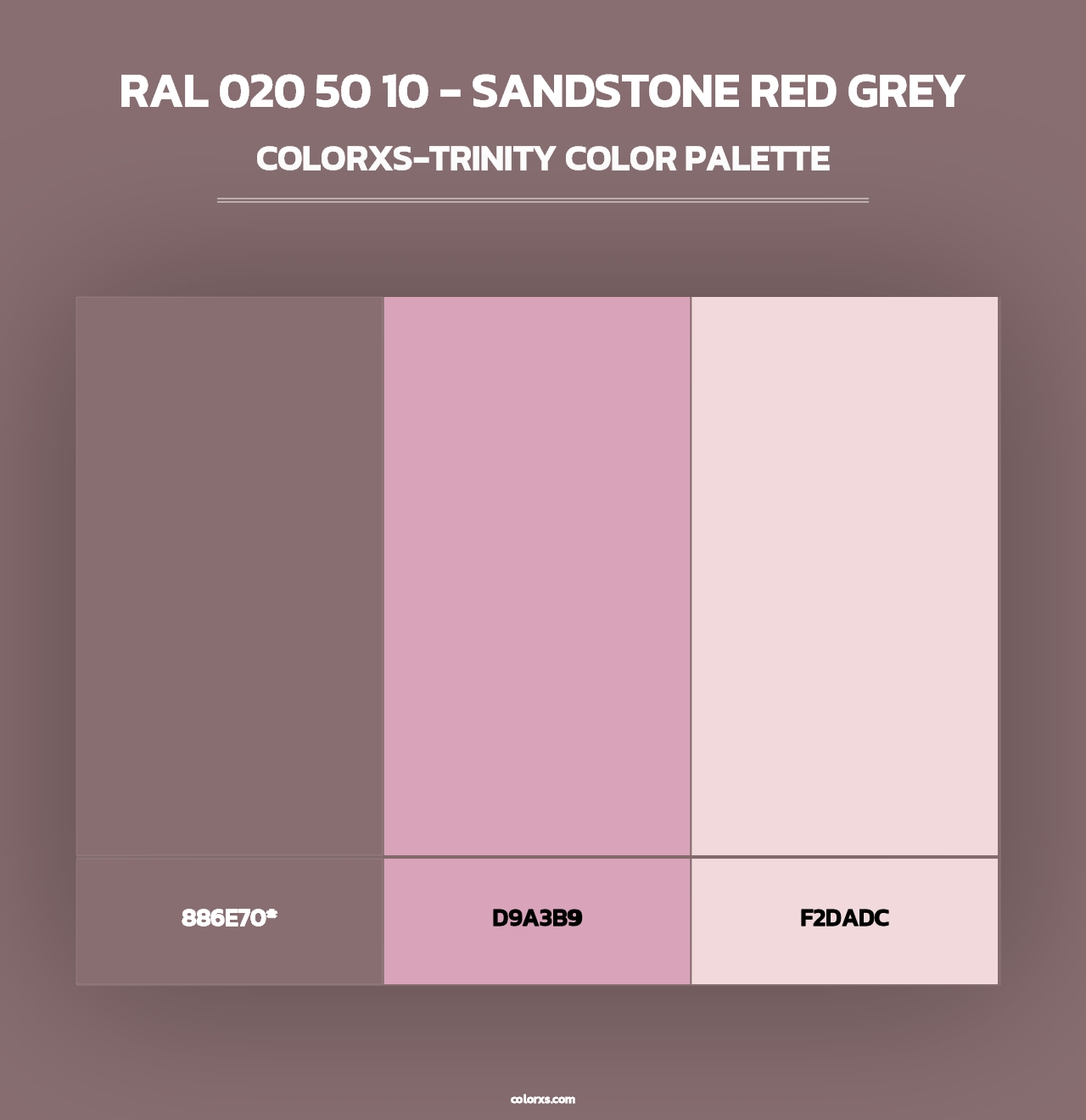 RAL 020 50 10 - Sandstone Red Grey - Colorxs Trinity Palette