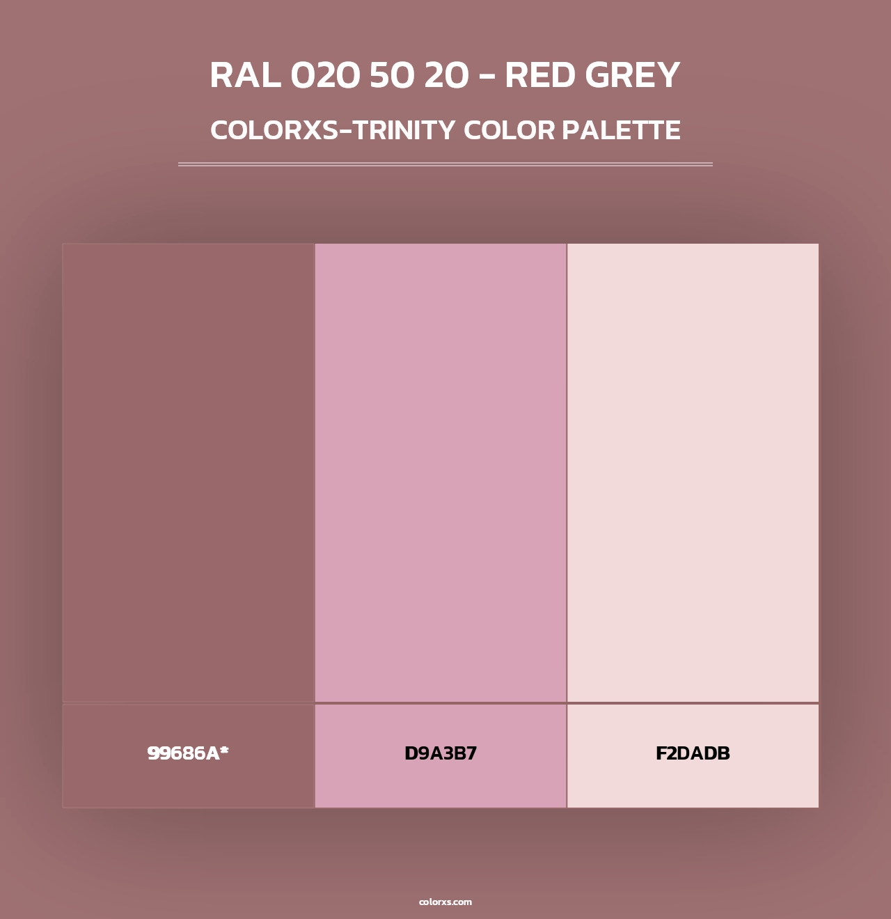 RAL 020 50 20 - Red Grey - Colorxs Trinity Palette