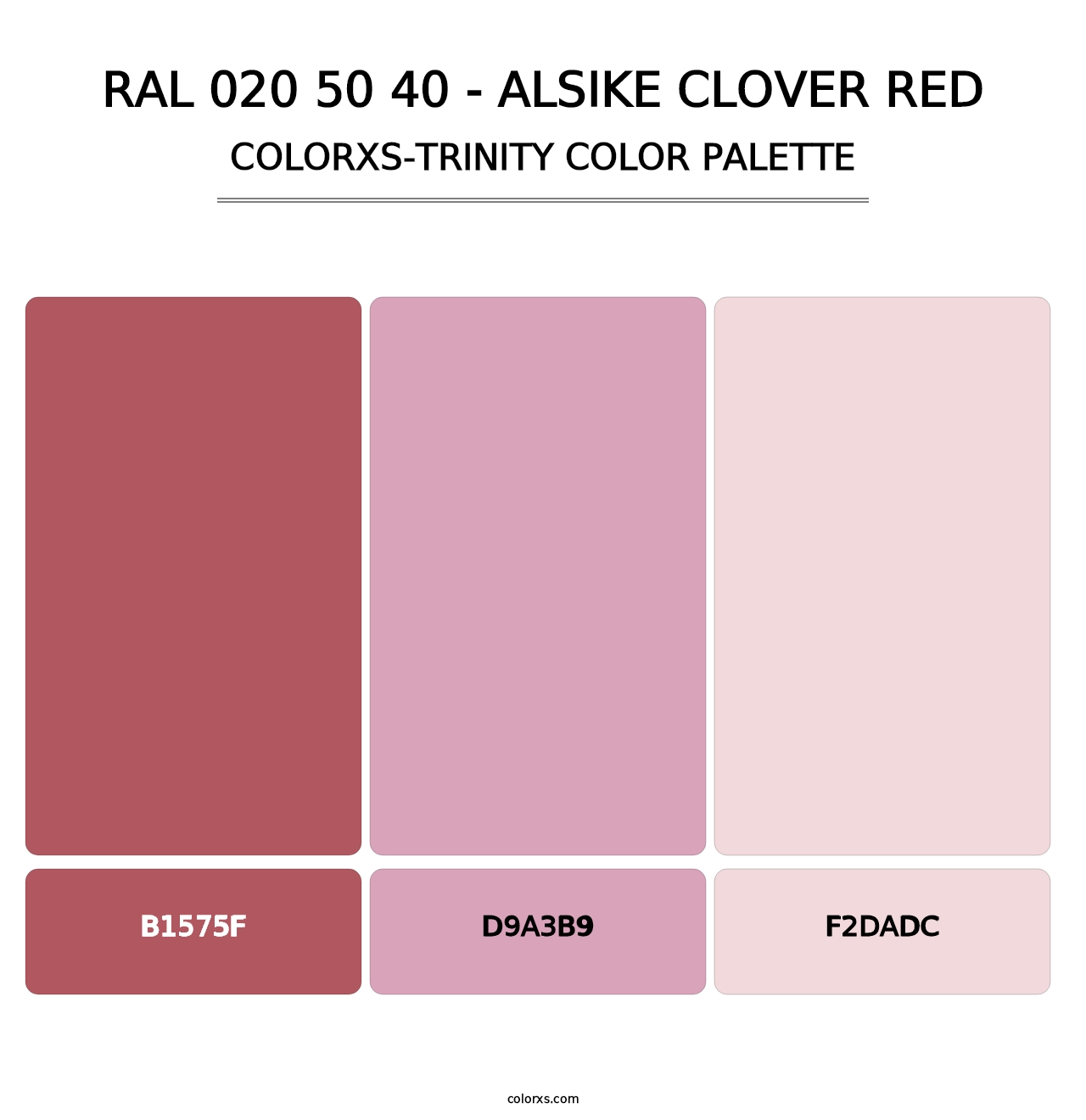 RAL 020 50 40 - Alsike Clover Red - Colorxs Trinity Palette