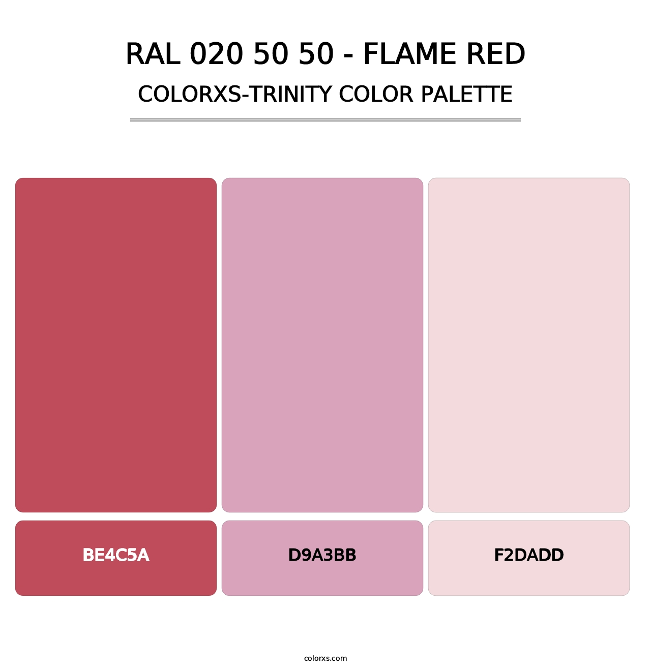 RAL 020 50 50 - Flame Red - Colorxs Trinity Palette