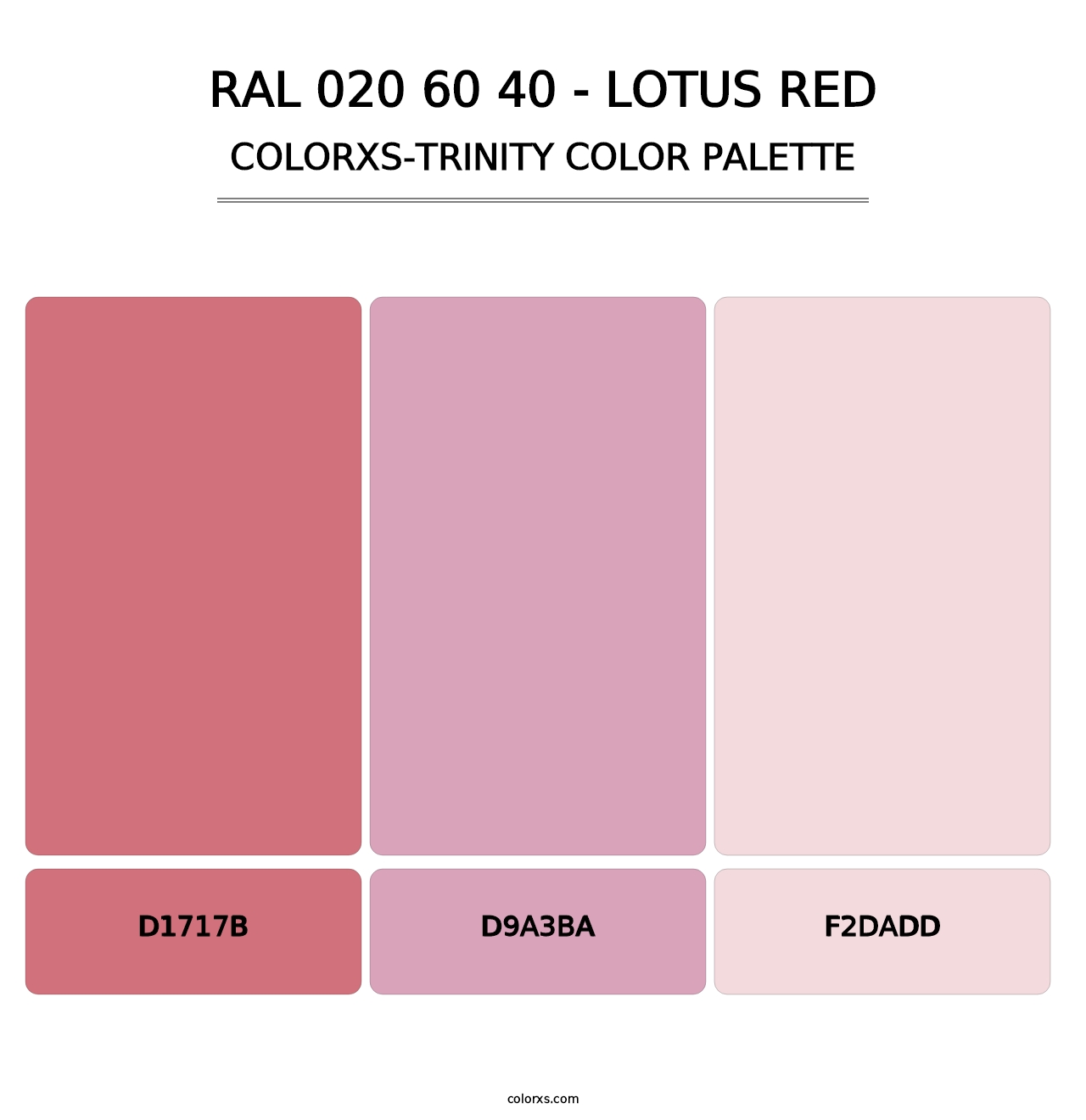 RAL 020 60 40 - Lotus Red - Colorxs Trinity Palette