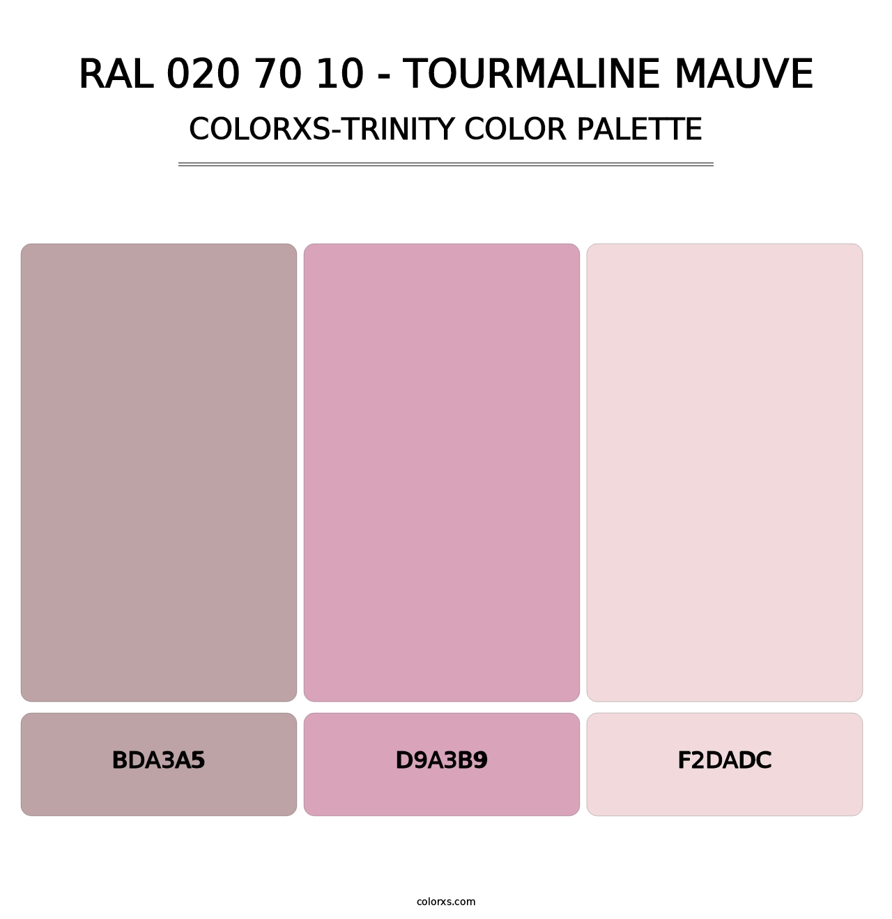 RAL 020 70 10 - Tourmaline Mauve - Colorxs Trinity Palette