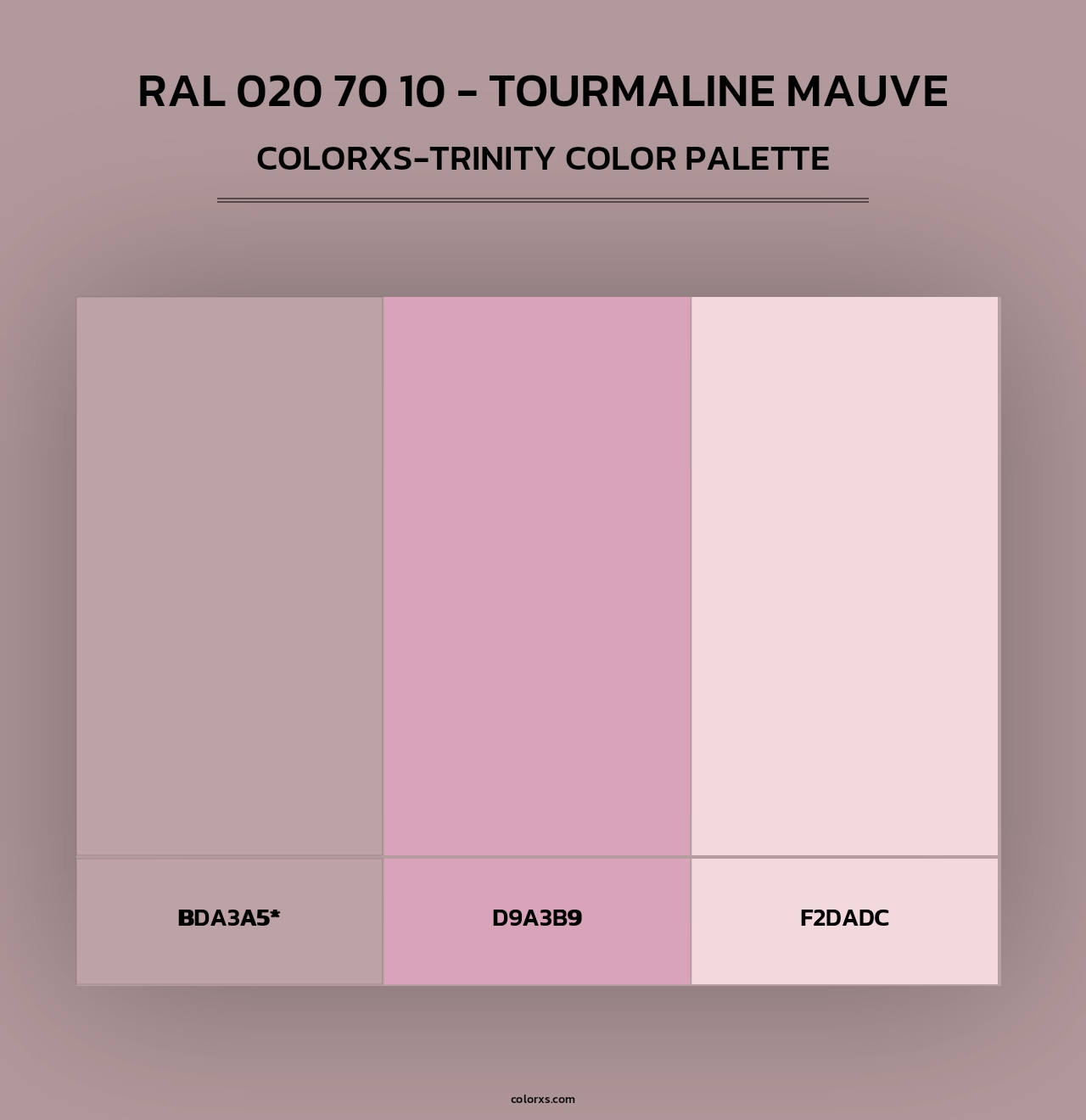 RAL 020 70 10 - Tourmaline Mauve - Colorxs Trinity Palette
