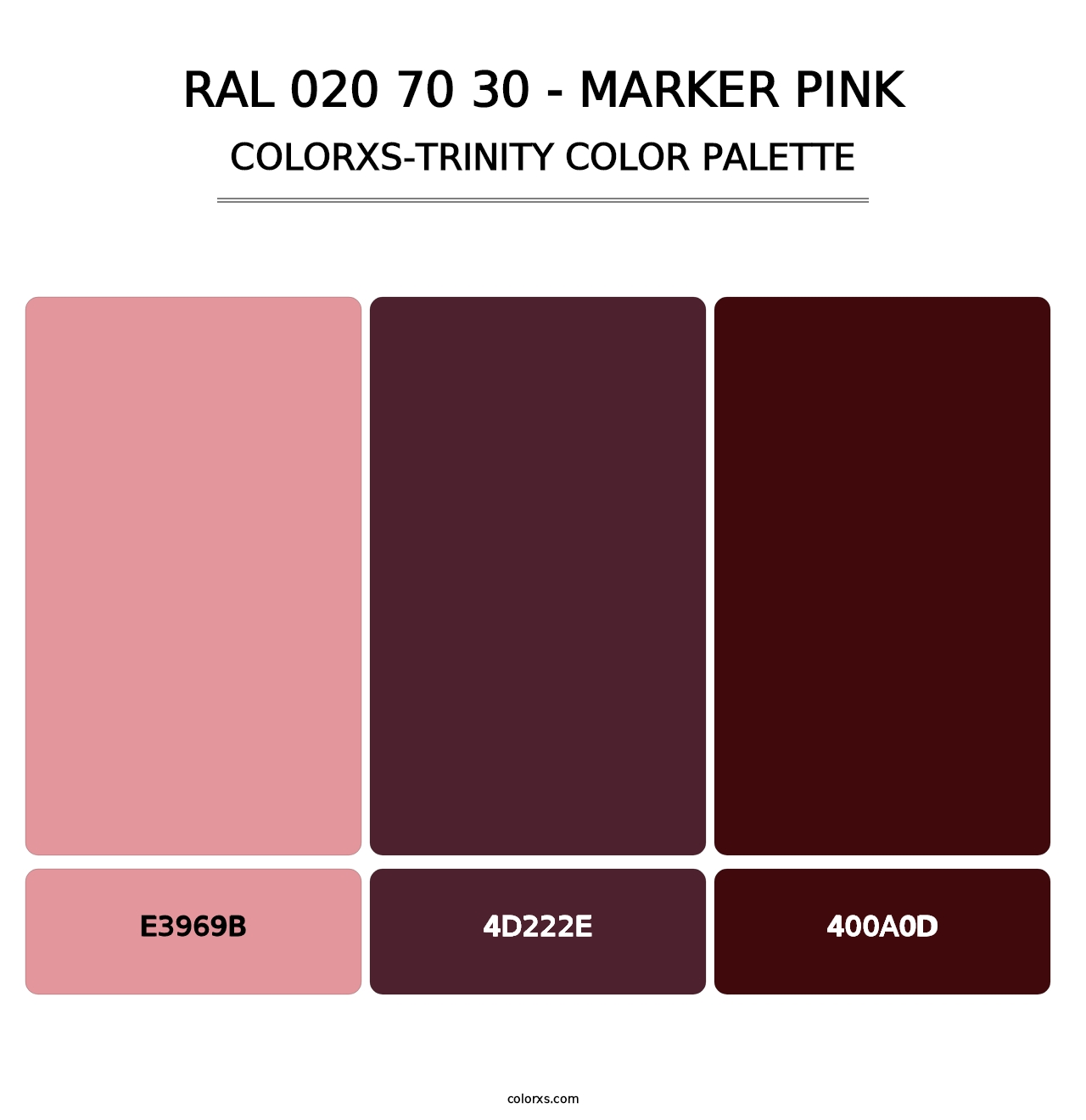 RAL 020 70 30 - Marker Pink - Colorxs Trinity Palette