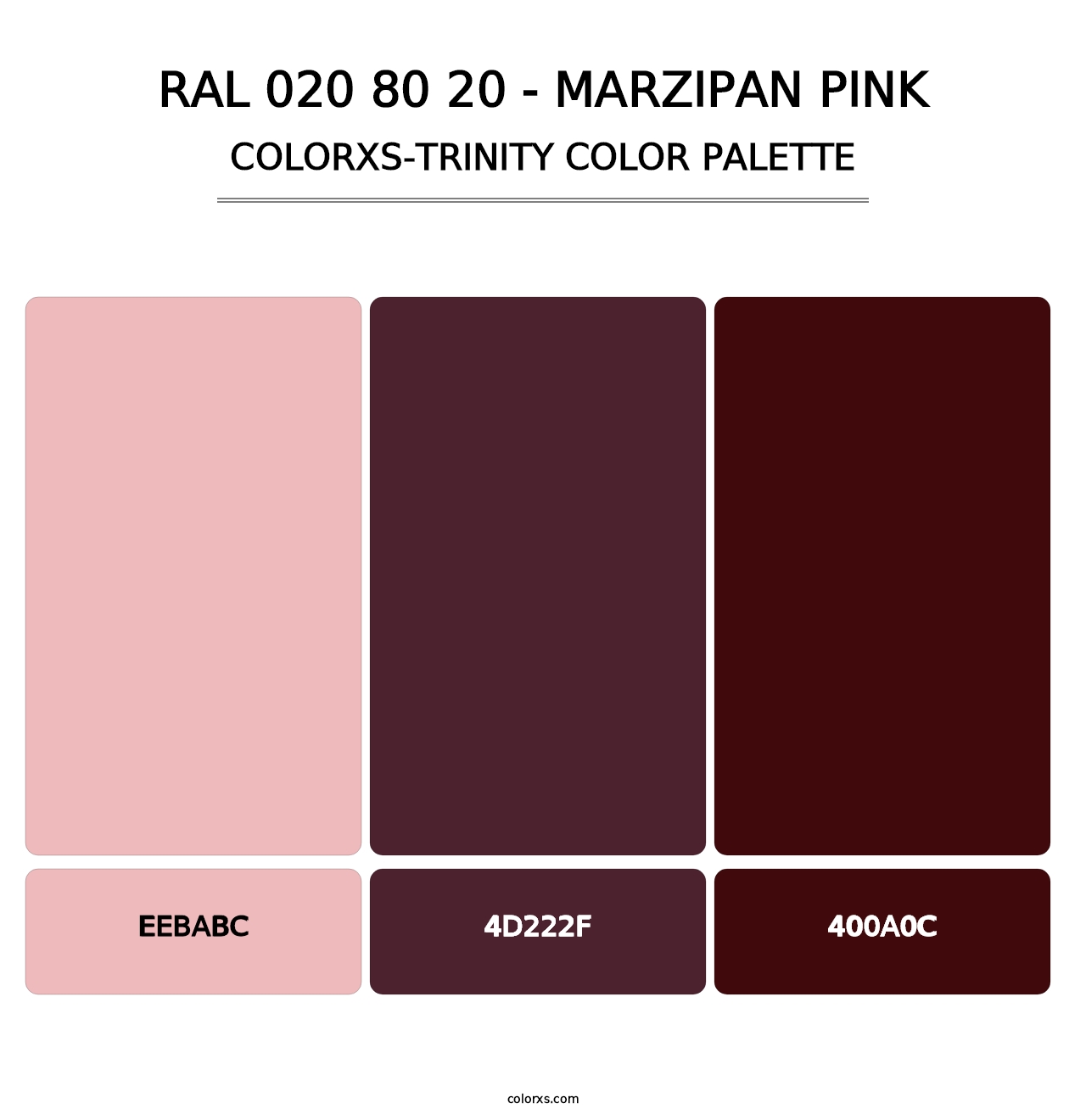 RAL 020 80 20 - Marzipan Pink - Colorxs Trinity Palette