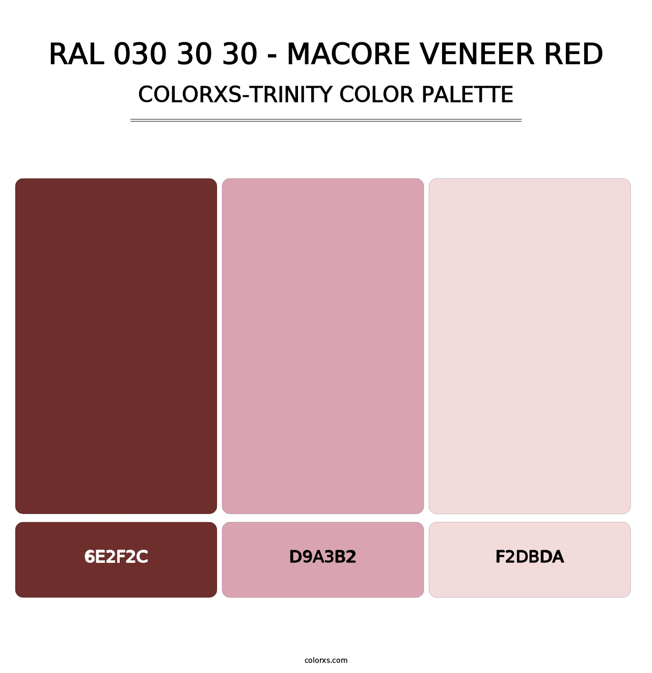 RAL 030 30 30 - Macore Veneer Red - Colorxs Trinity Palette