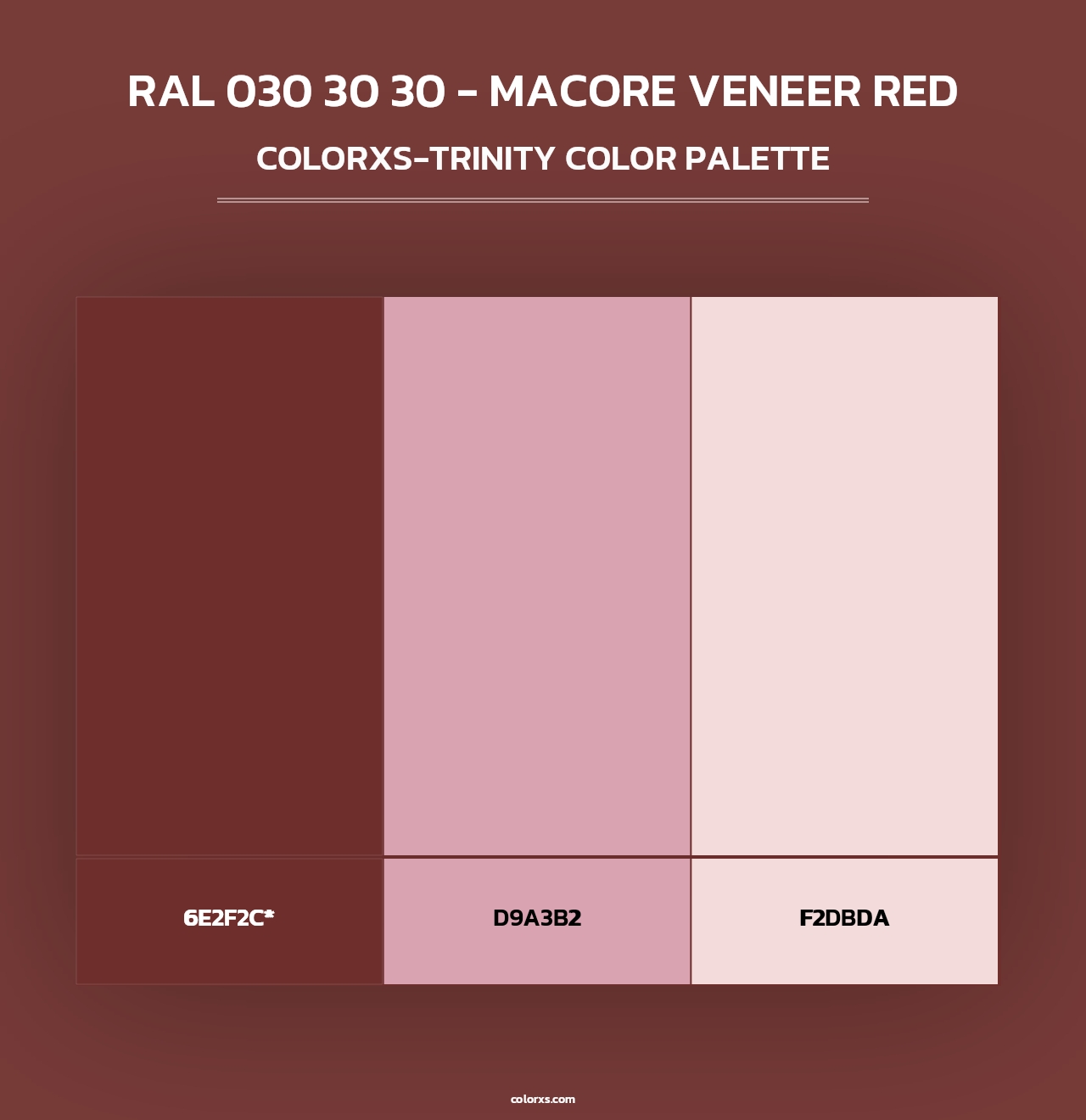 RAL 030 30 30 - Macore Veneer Red - Colorxs Trinity Palette
