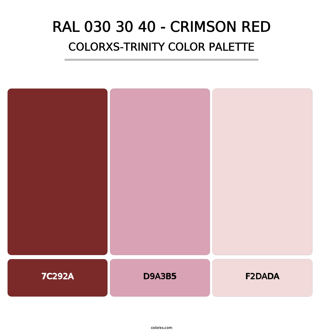 RAL 030 30 40 - Crimson Red - Colorxs Trinity Palette