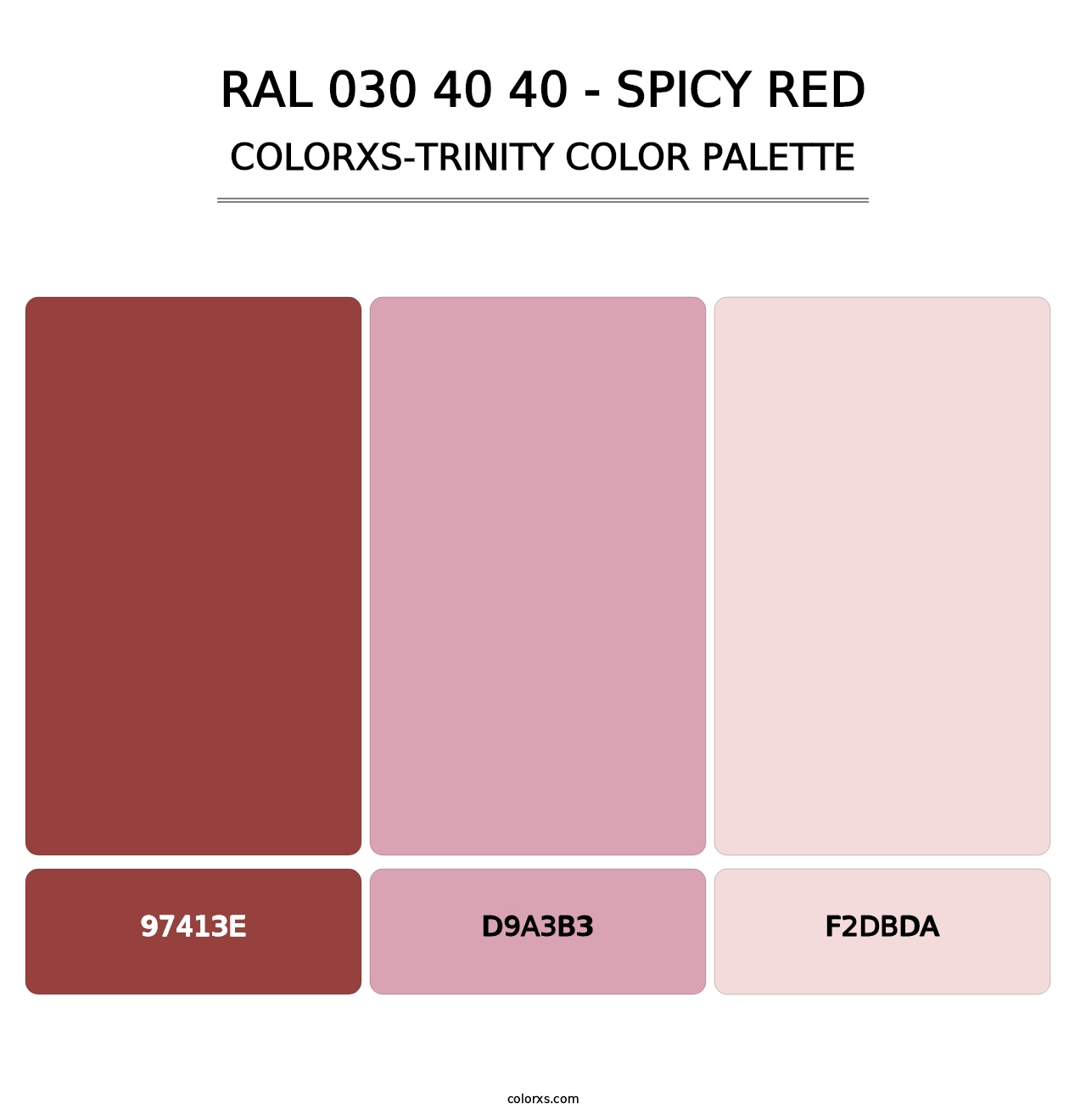 RAL 030 40 40 - Spicy Red - Colorxs Trinity Palette