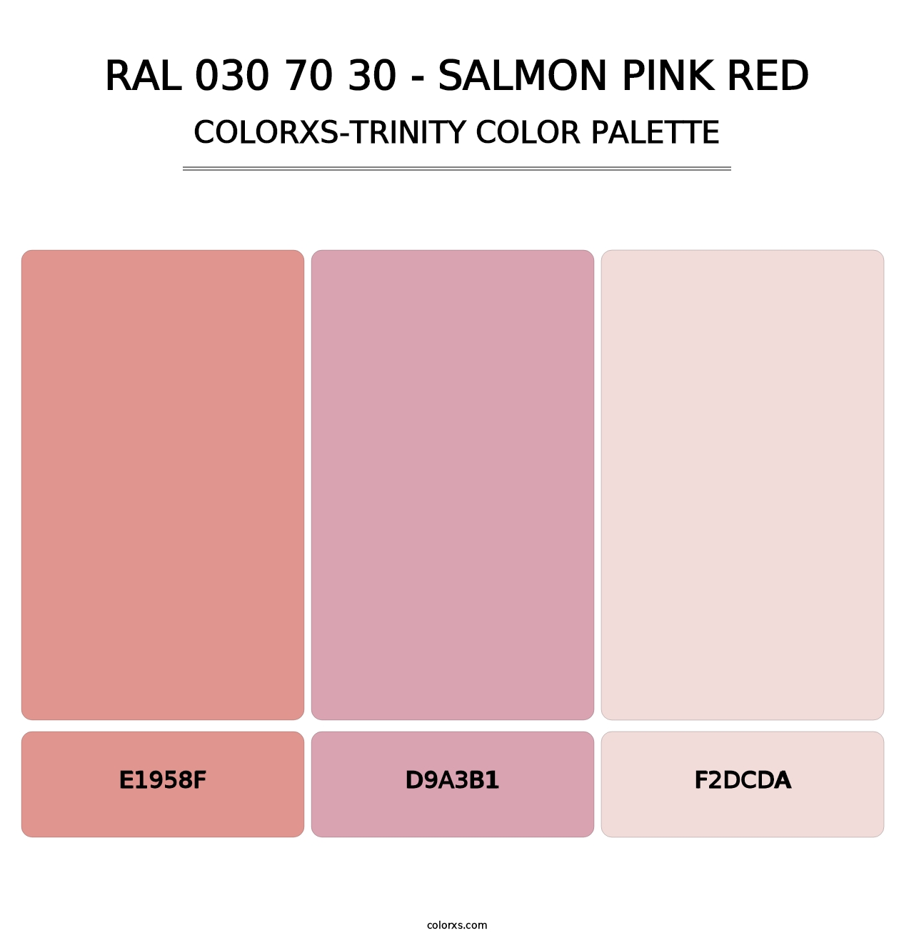 RAL 030 70 30 - Salmon Pink Red - Colorxs Trinity Palette