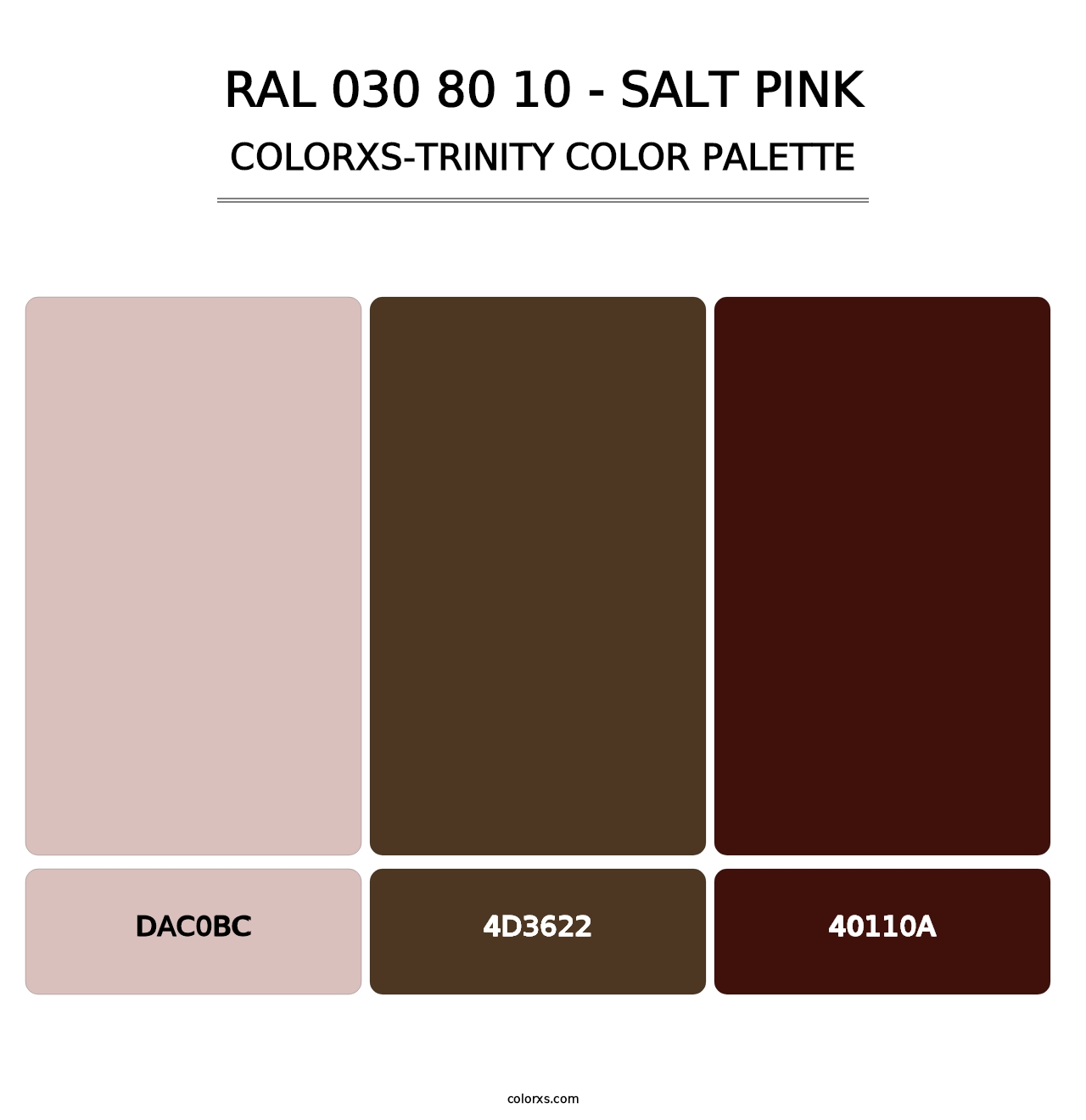 RAL 030 80 10 - Salt Pink - Colorxs Trinity Palette