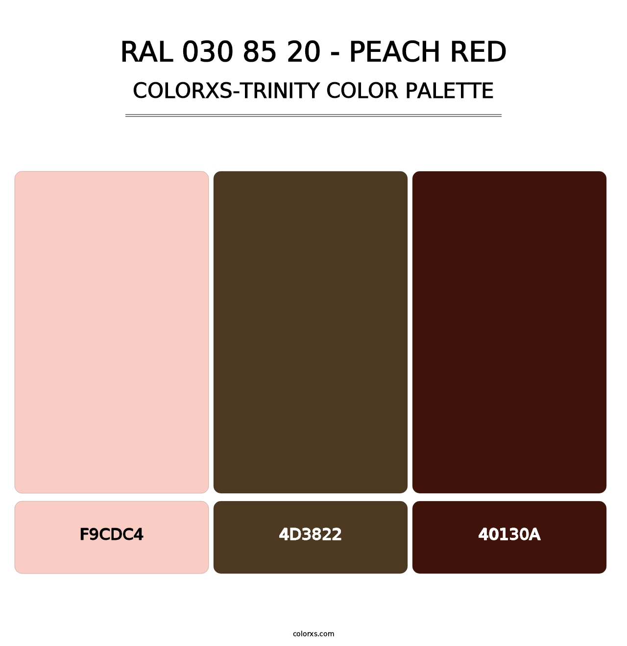 RAL 030 85 20 - Peach Red - Colorxs Trinity Palette