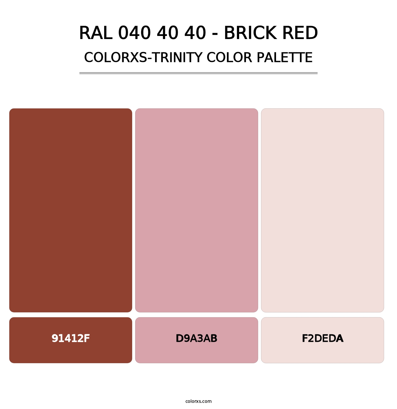 RAL 040 40 40 - Brick Red - Colorxs Trinity Palette