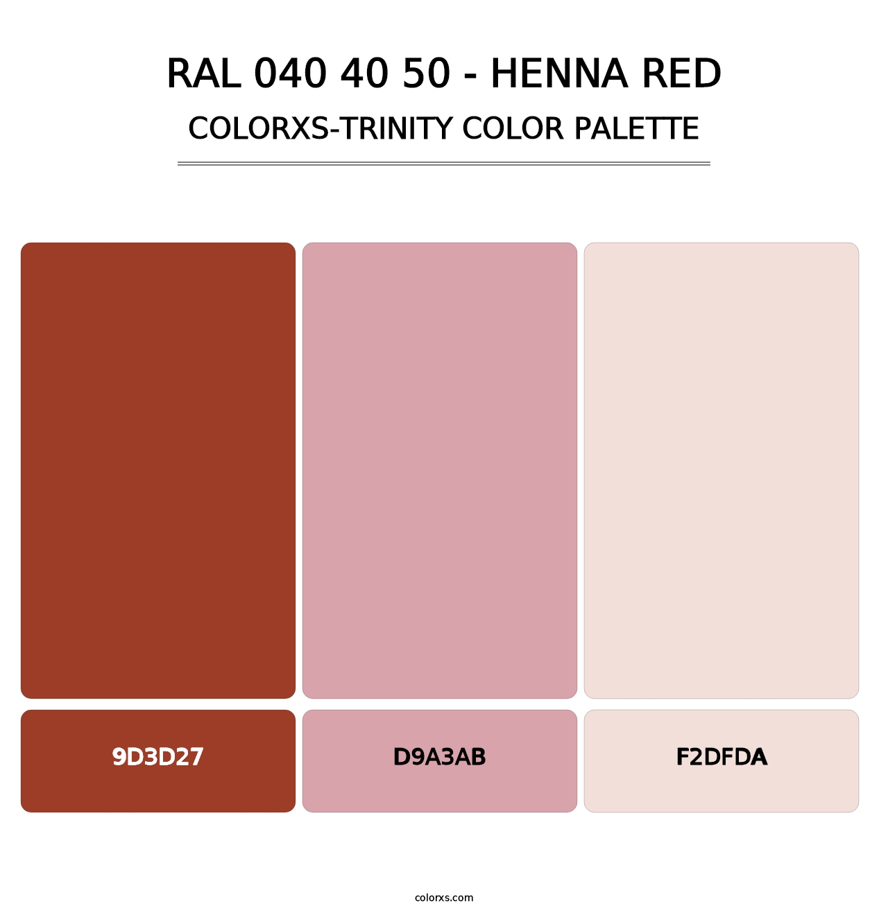 RAL 040 40 50 - Henna Red - Colorxs Trinity Palette