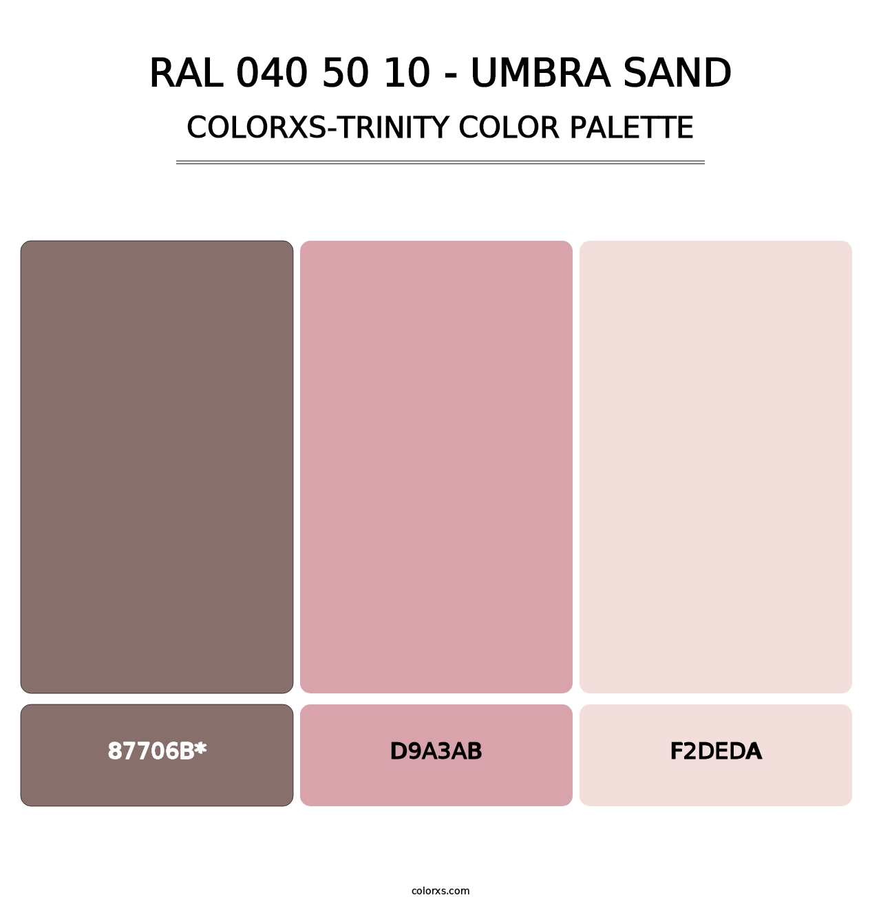 RAL 040 50 10 - Umbra Sand - Colorxs Trinity Palette