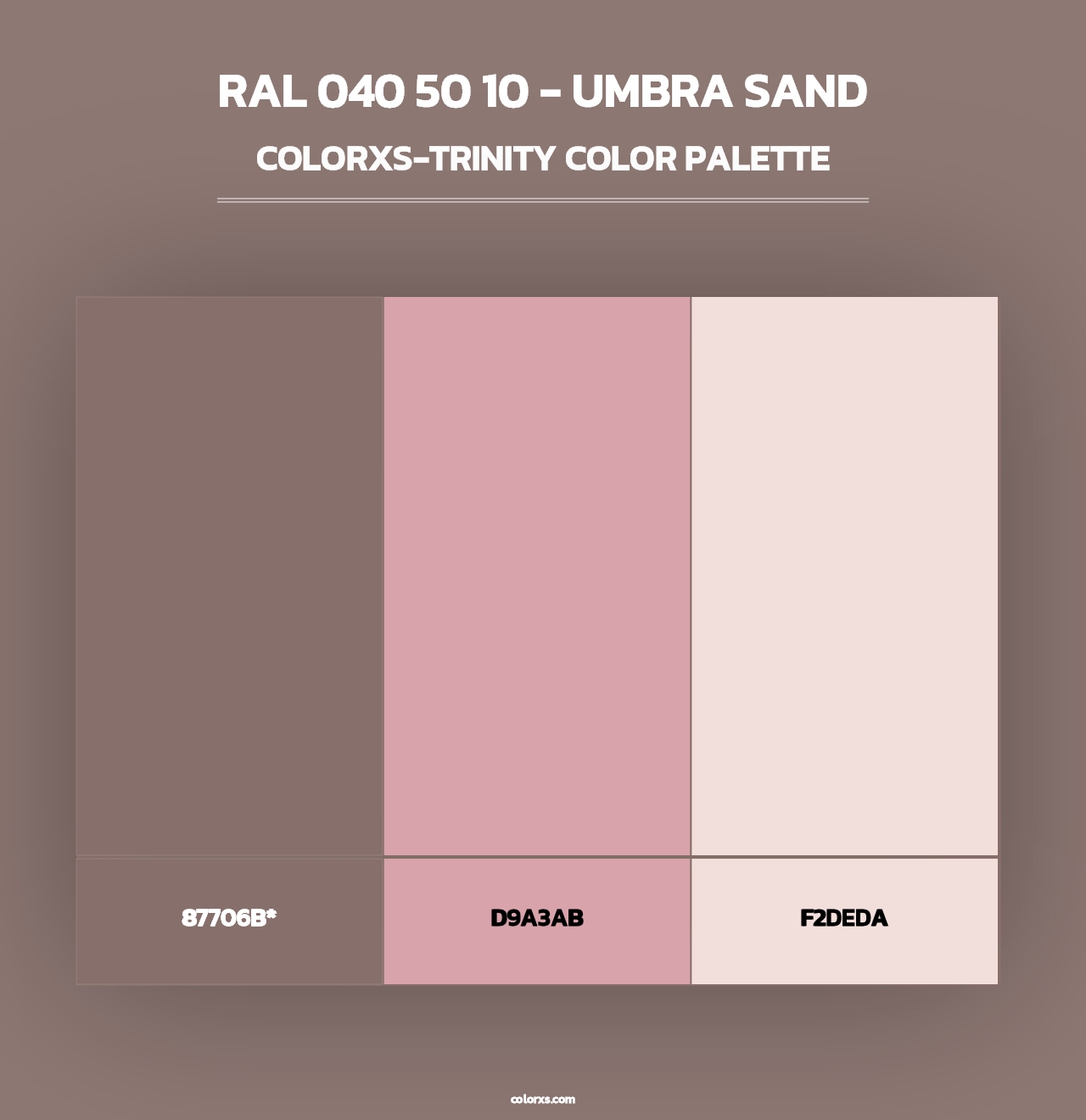 RAL 040 50 10 - Umbra Sand - Colorxs Trinity Palette