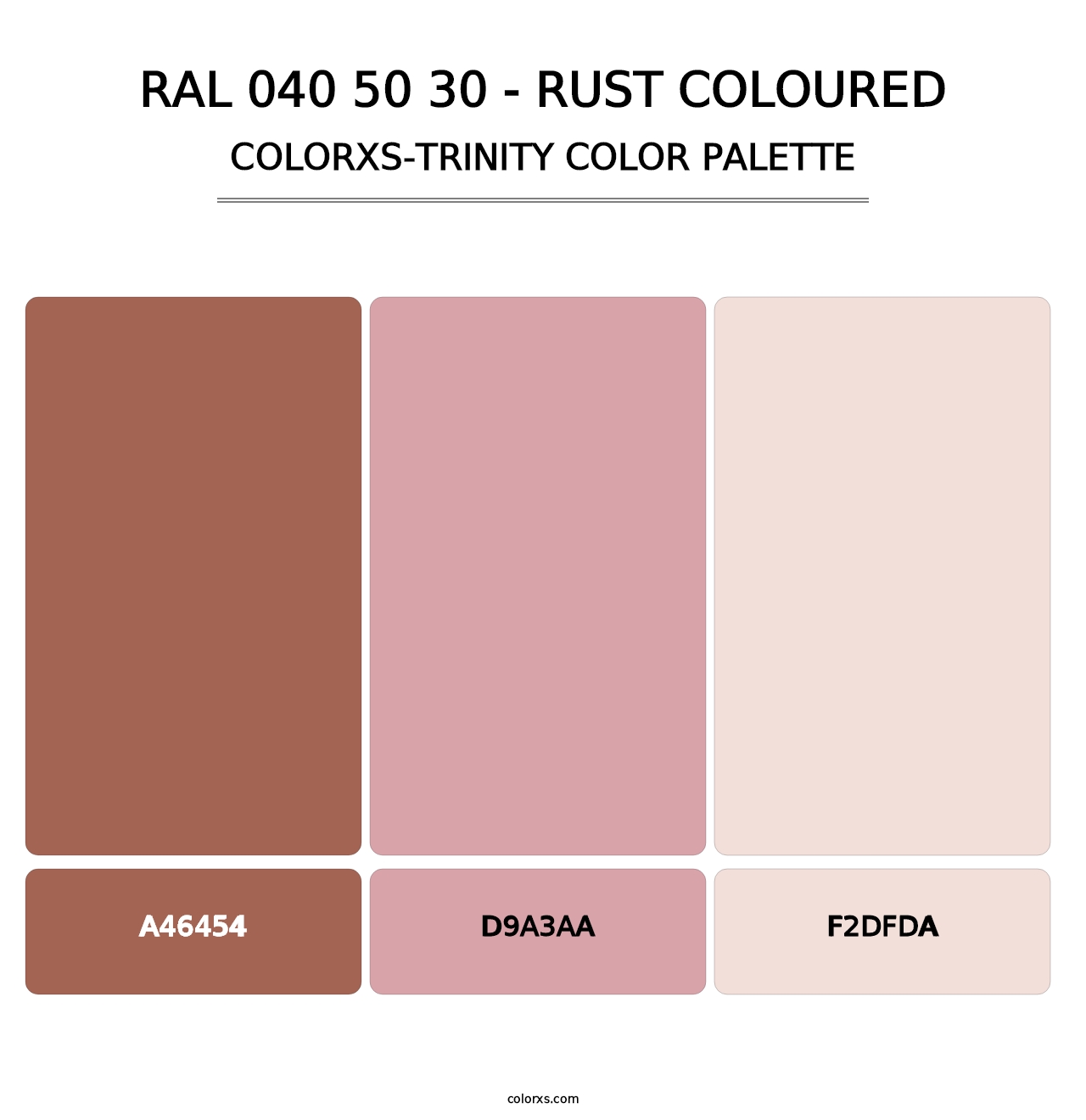 RAL 040 50 30 - Rust Coloured - Colorxs Trinity Palette