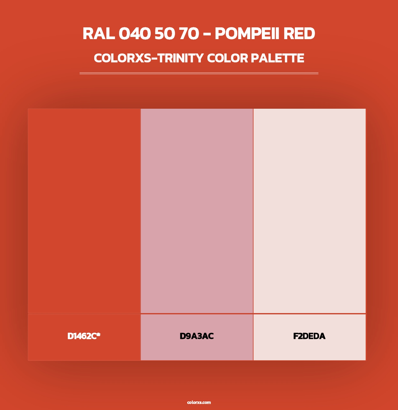 RAL 040 50 70 - Pompeii Red - Colorxs Trinity Palette