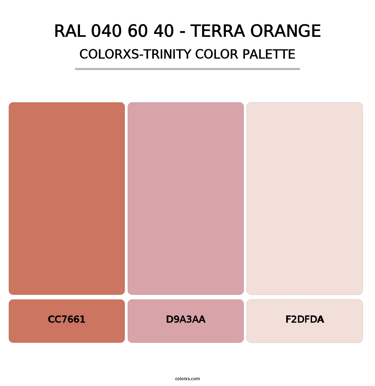 RAL 040 60 40 - Terra Orange - Colorxs Trinity Palette