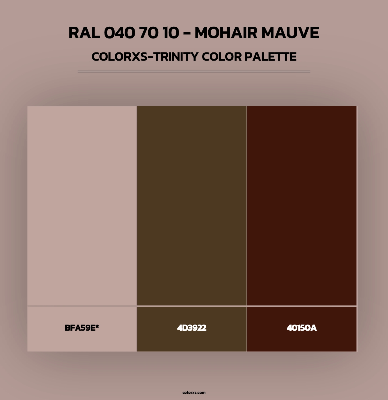 RAL 040 70 10 - Mohair Mauve - Colorxs Trinity Palette