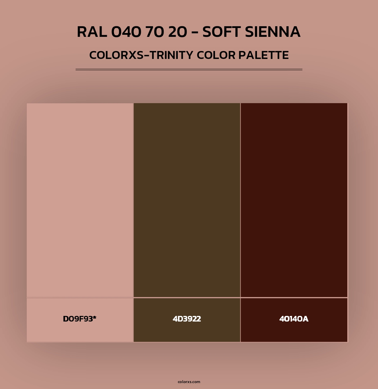 RAL 040 70 20 - Soft Sienna - Colorxs Trinity Palette