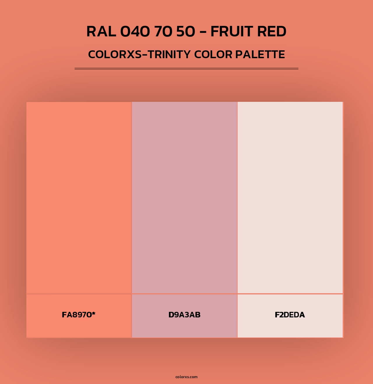 RAL 040 70 50 - Fruit Red - Colorxs Trinity Palette