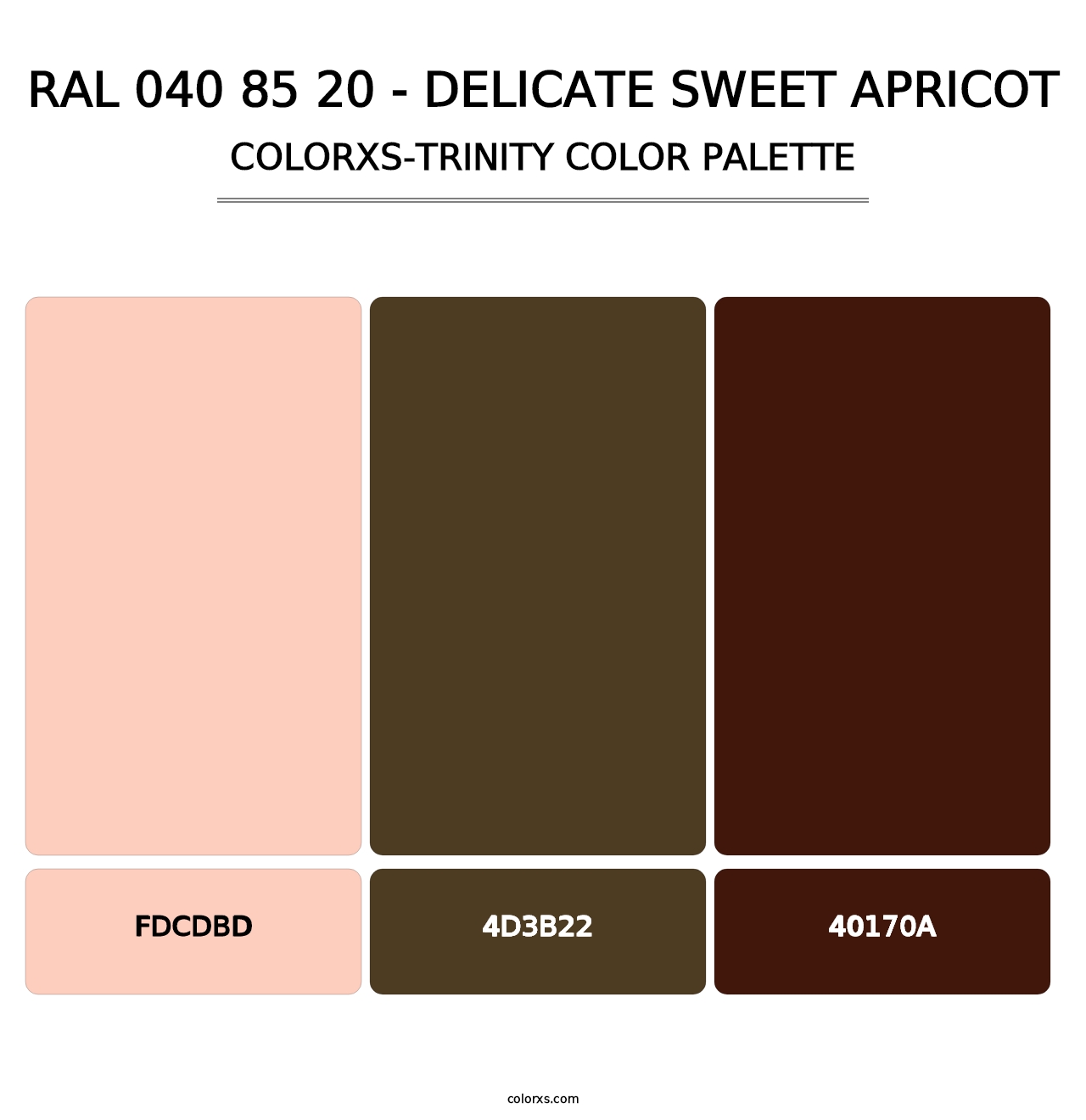 RAL 040 85 20 - Delicate Sweet Apricot - Colorxs Trinity Palette