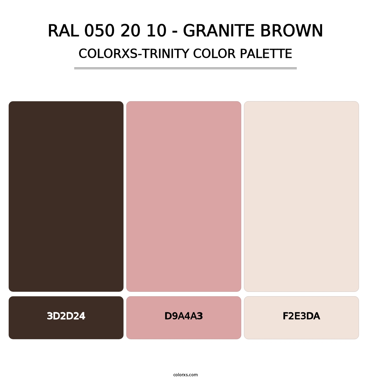 RAL 050 20 10 - Granite Brown - Colorxs Trinity Palette