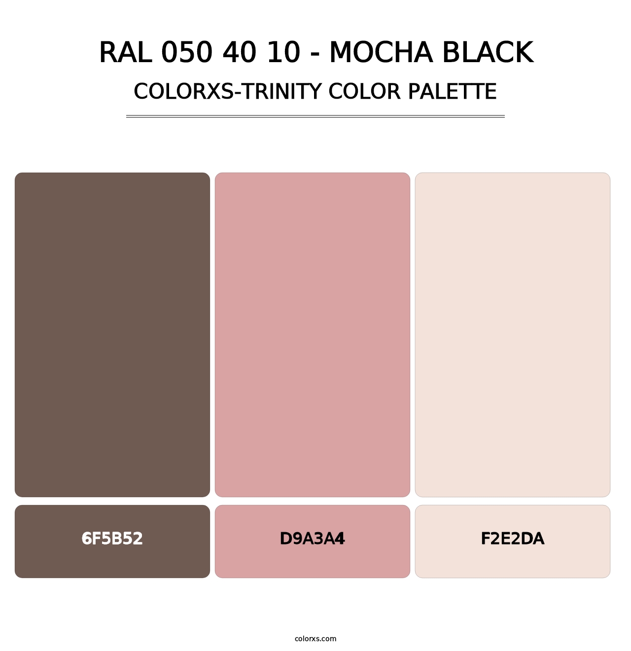 RAL 050 40 10 - Mocha Black - Colorxs Trinity Palette
