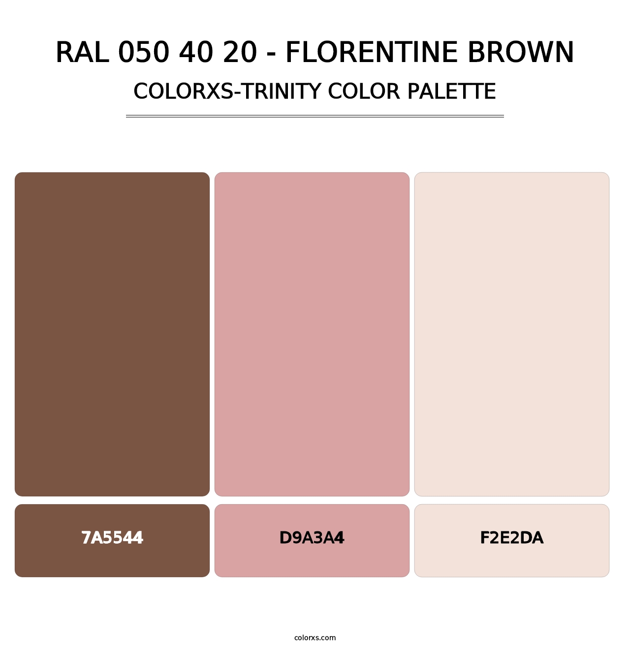 RAL 050 40 20 - Florentine Brown - Colorxs Trinity Palette