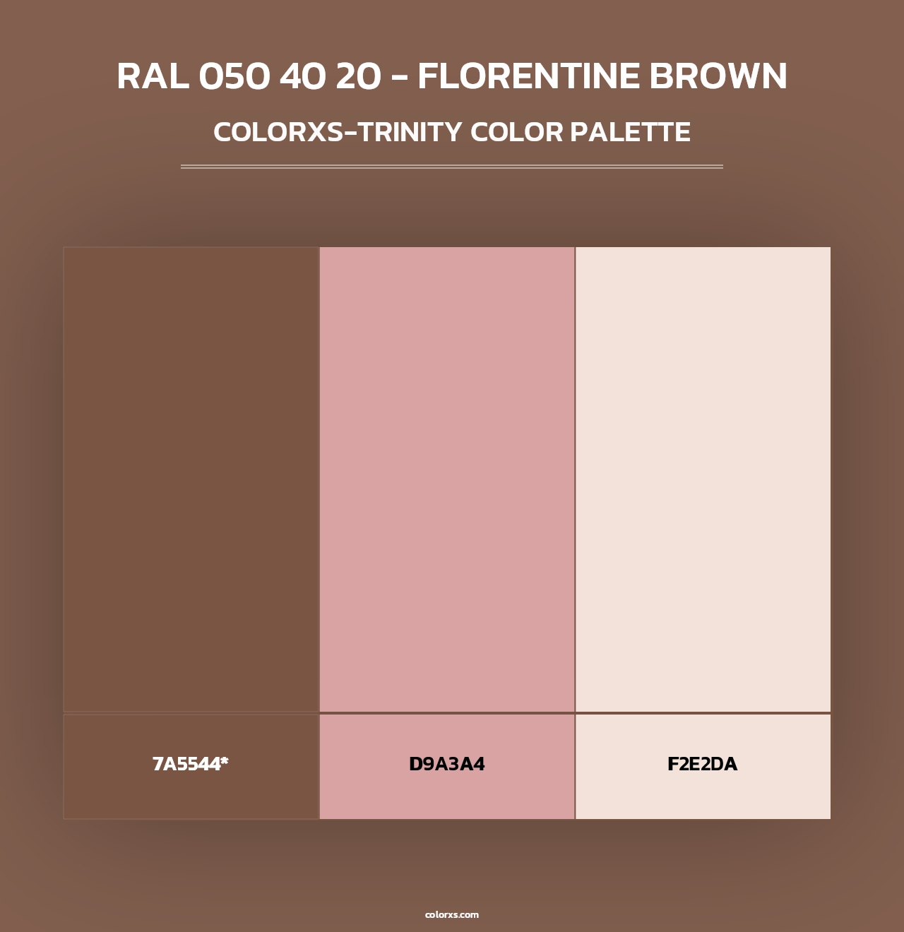 RAL 050 40 20 - Florentine Brown - Colorxs Trinity Palette