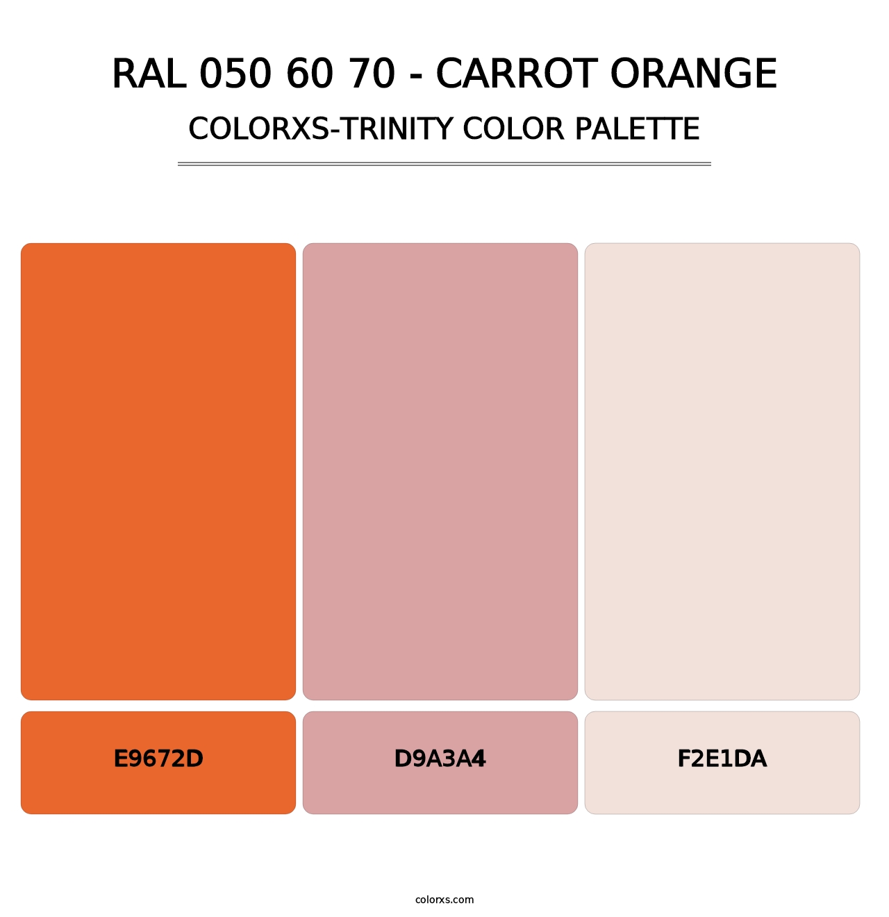 RAL 050 60 70 - Carrot Orange - Colorxs Trinity Palette