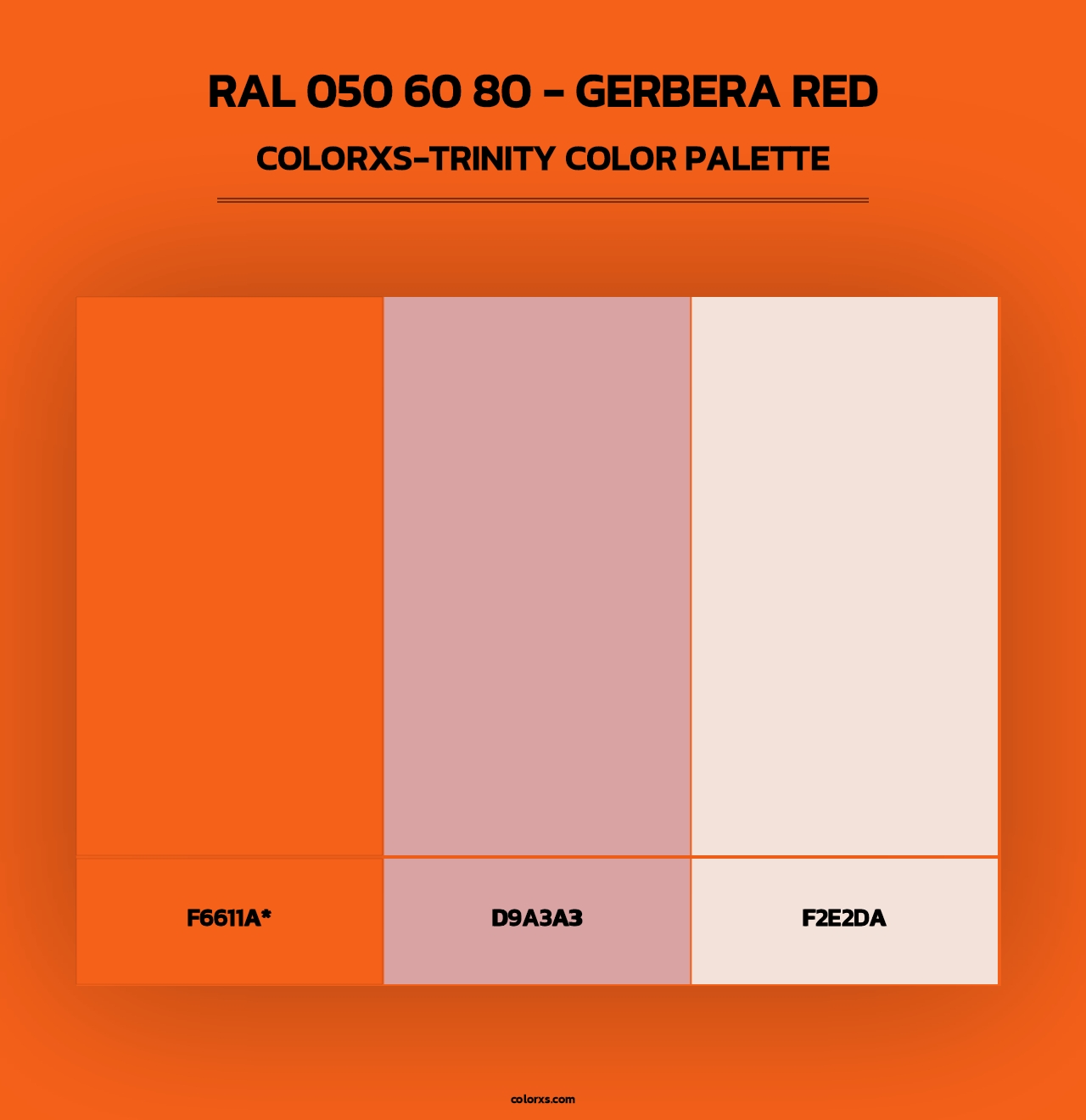 RAL 050 60 80 - Gerbera Red - Colorxs Trinity Palette