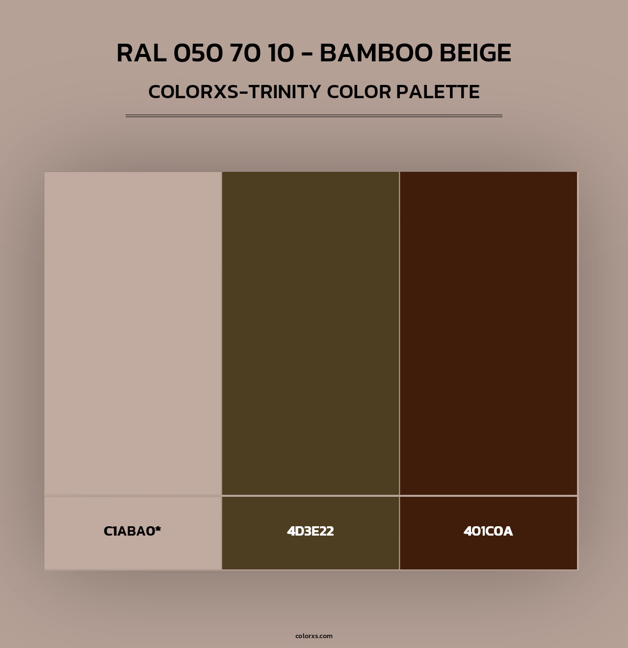 RAL 050 70 10 - Bamboo Beige - Colorxs Trinity Palette