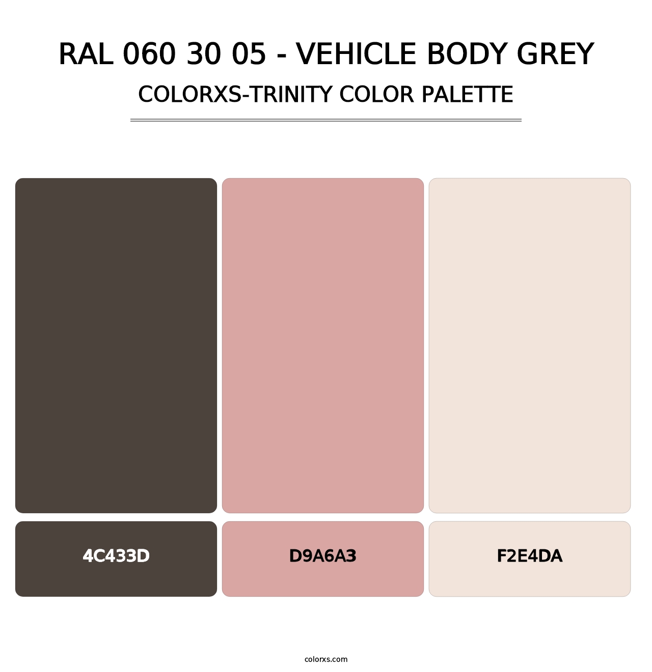 RAL 060 30 05 - Vehicle Body Grey - Colorxs Trinity Palette
